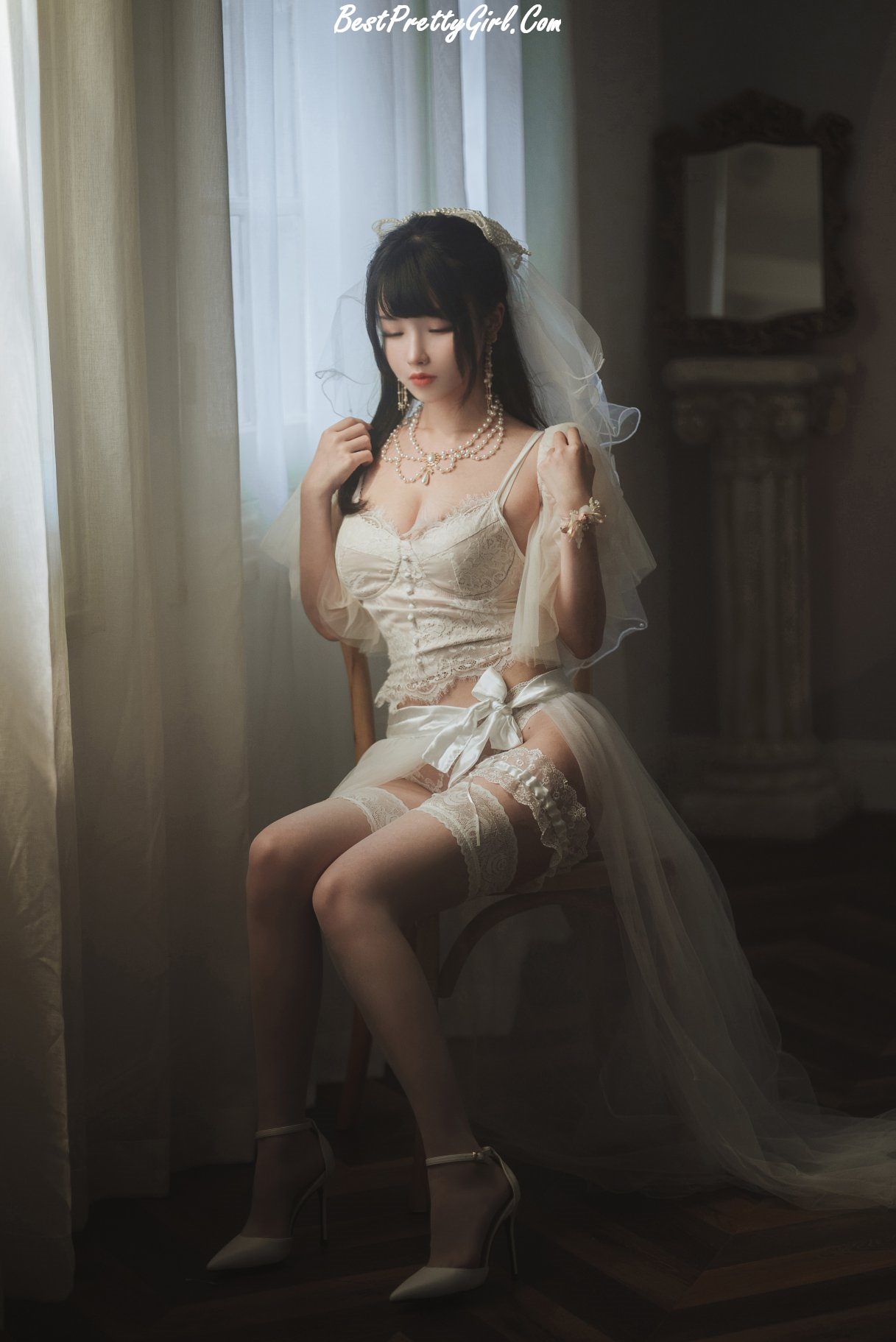 Coser@rioko凉凉子 Vol.069 透明婚纱 0004