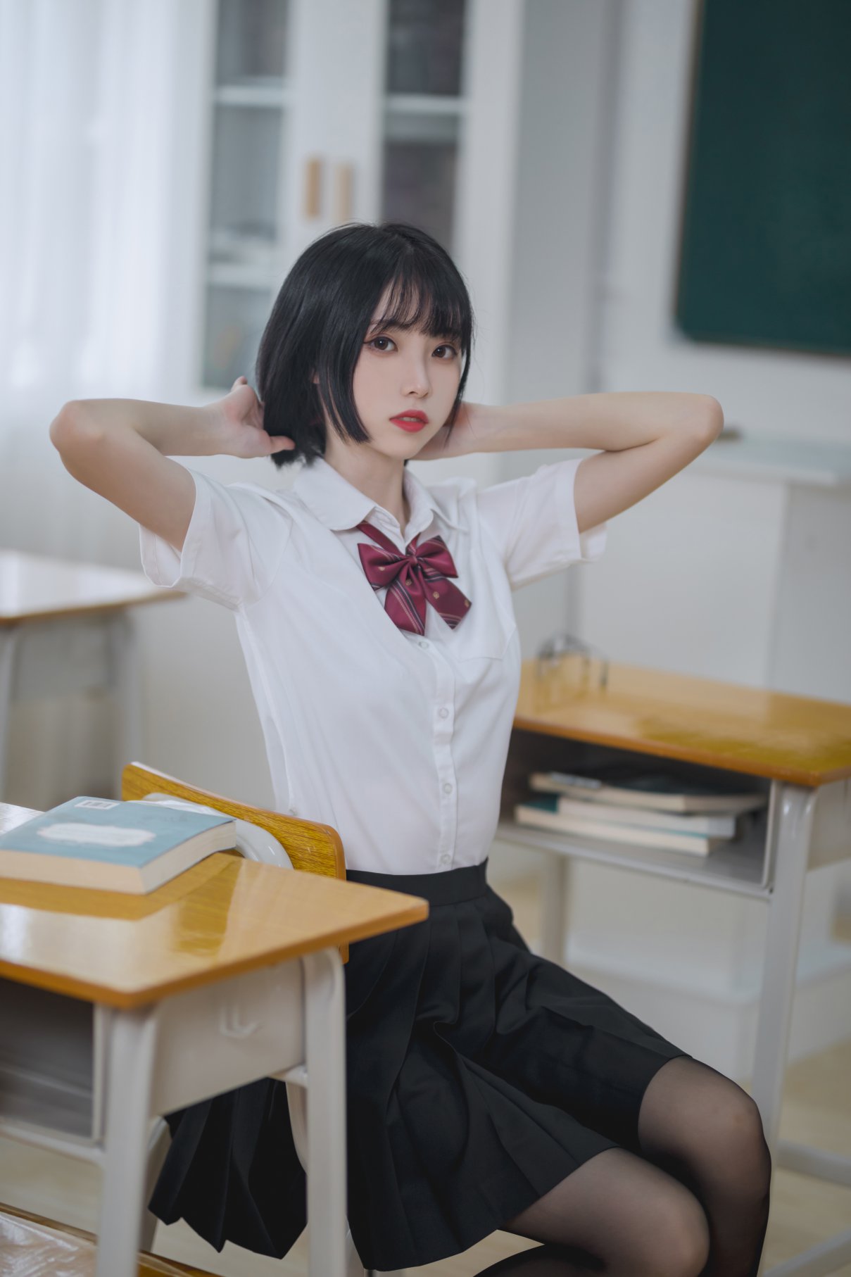 Coser@许岚LAN Vol.001 教室jk黑丝 0004