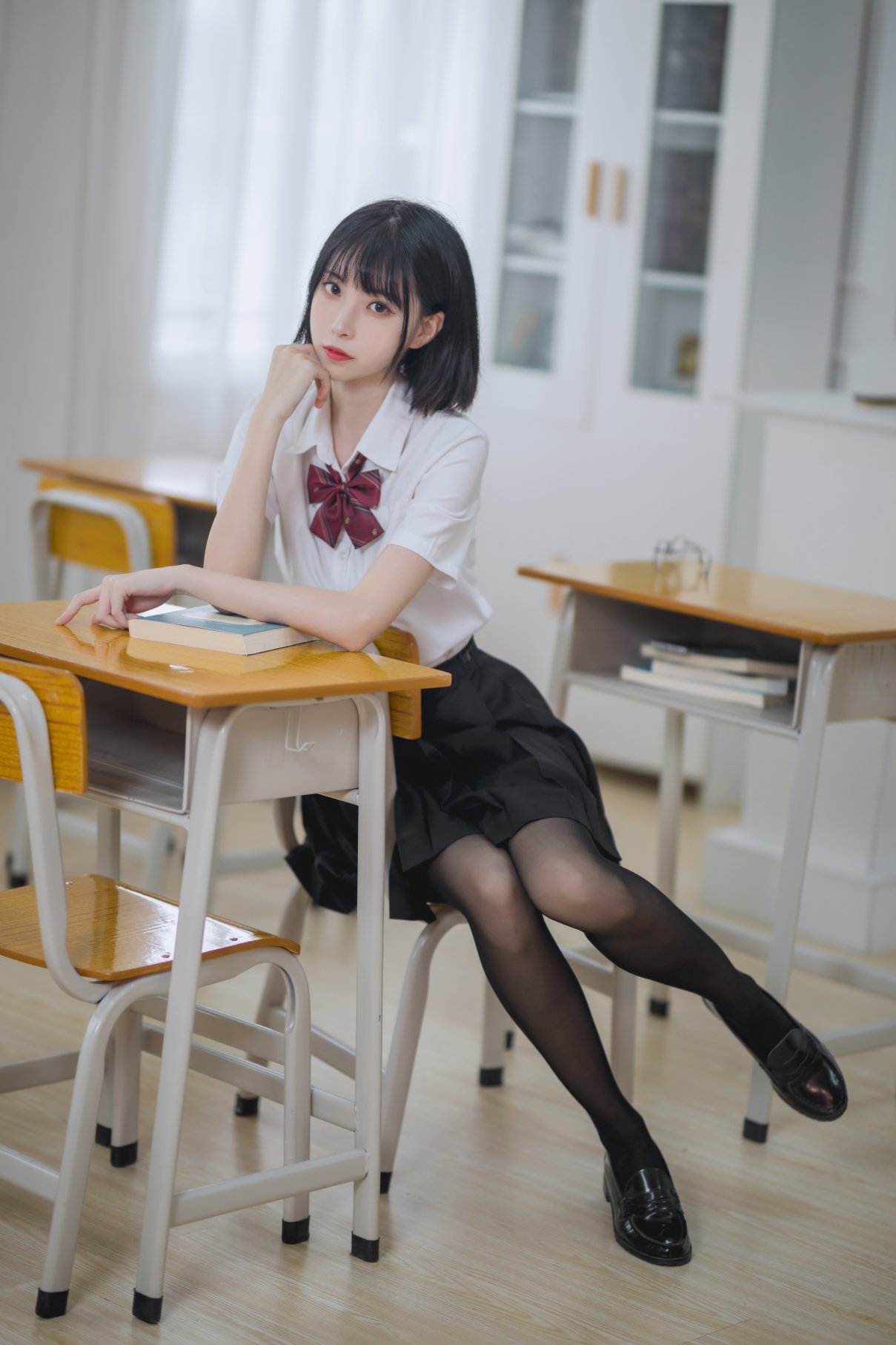 Coser@许岚LAN Vol.001 教室jk黑丝 0005