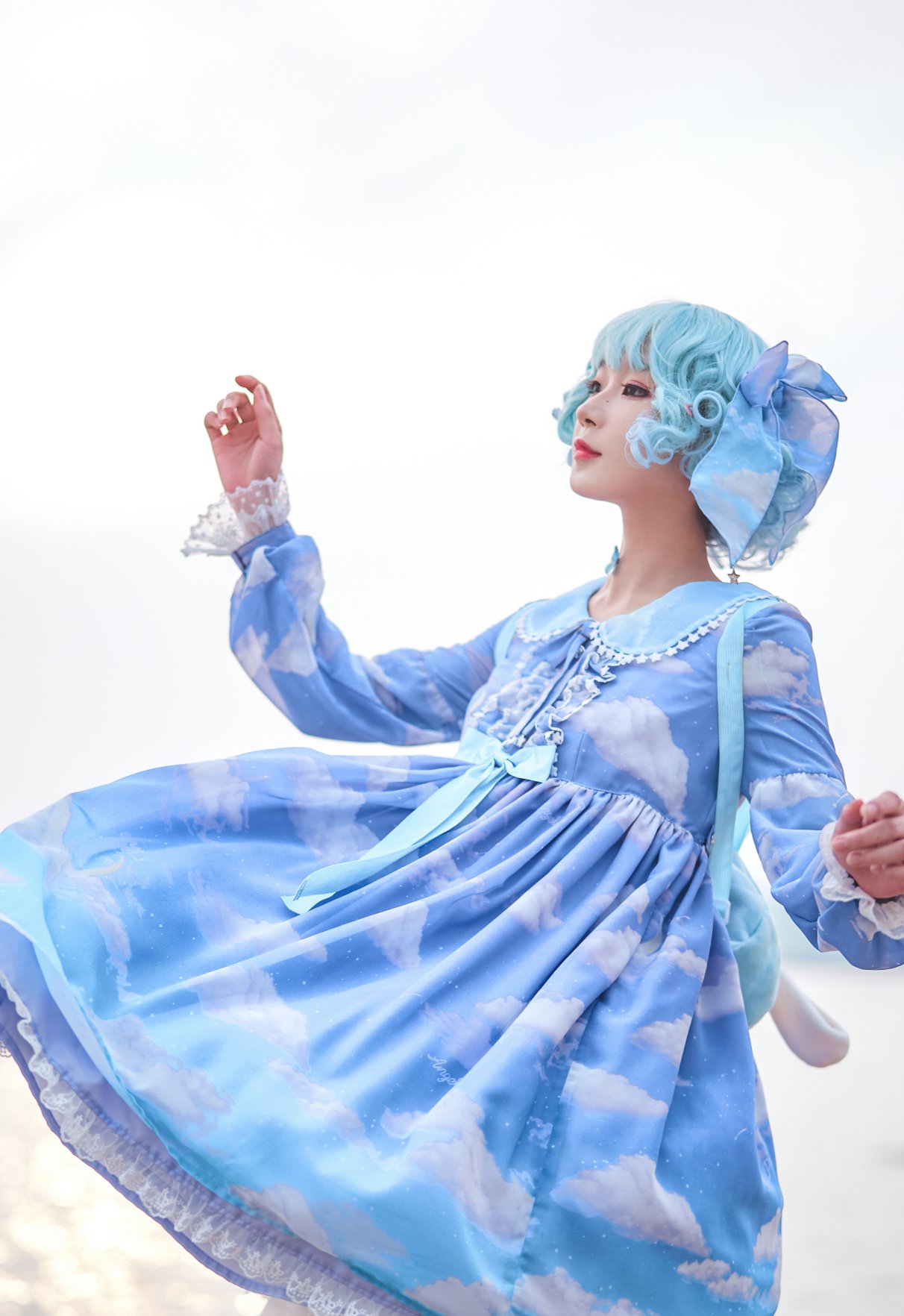 Coser@阿包也是兔娘 Vol.016 lolita蓝裙 0005