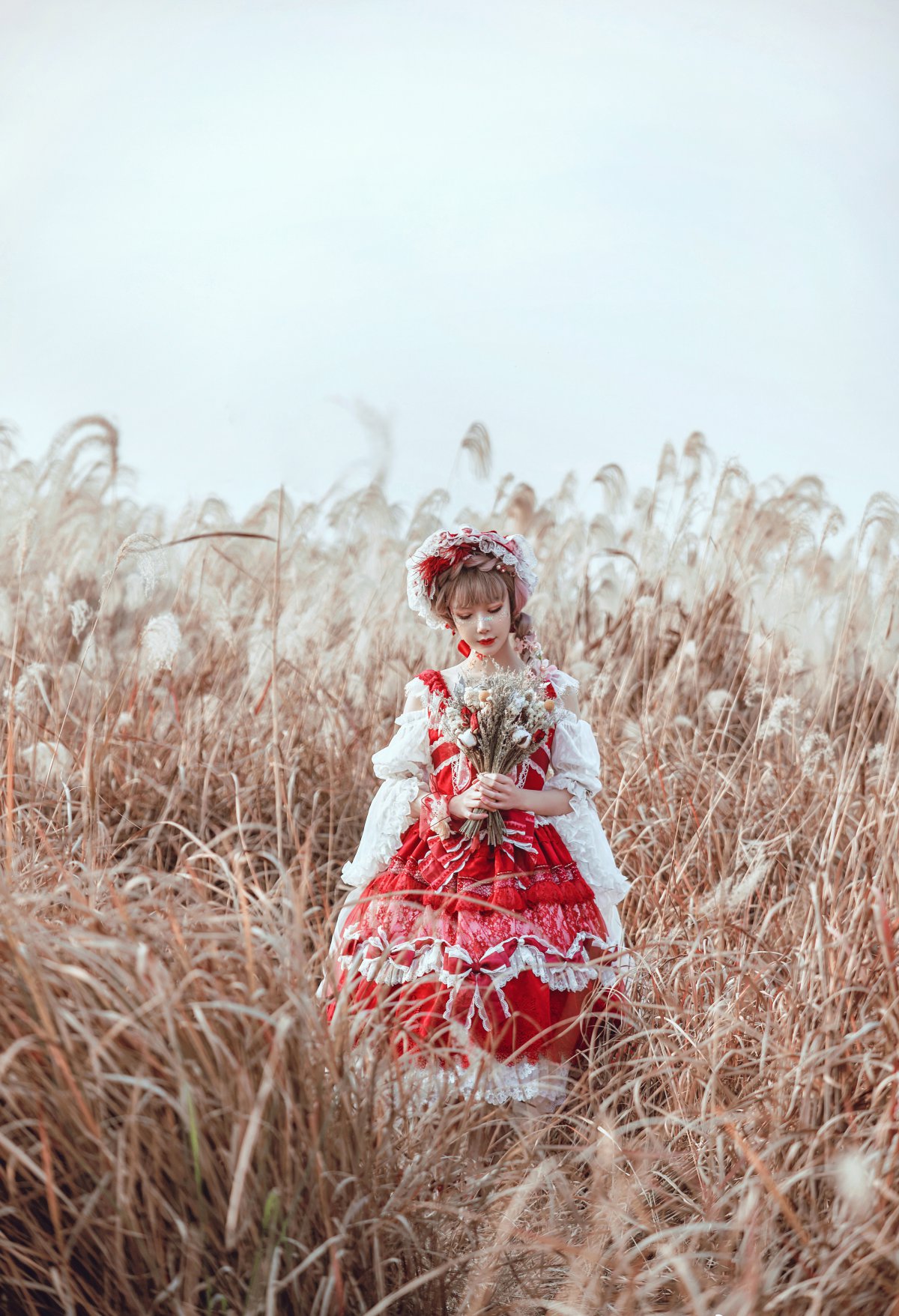Coser@阿包也是兔娘 Vol.017 lolita红裙 0007