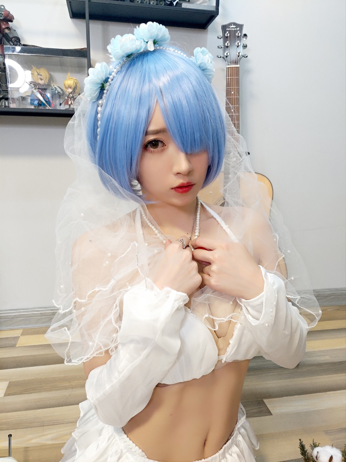 Coser@小巫女露娜 Vol.005 雷姆婚纱 0010 2138063556