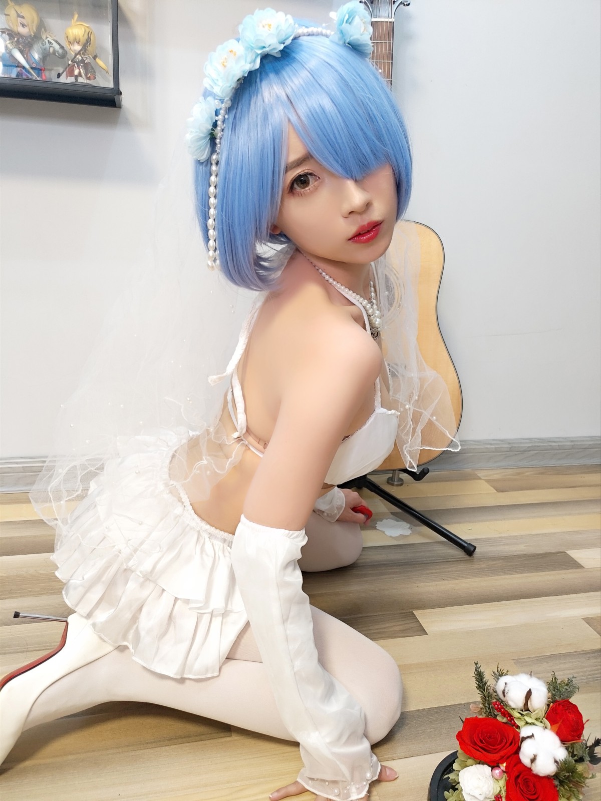 Coser@小巫女露娜 Vol.005 雷姆婚纱 0013 4193318116