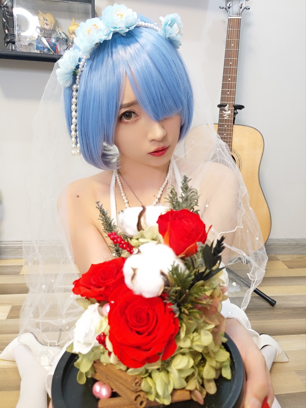 Coser@小巫女露娜 Vol.005 雷姆婚纱 0018 1669639984