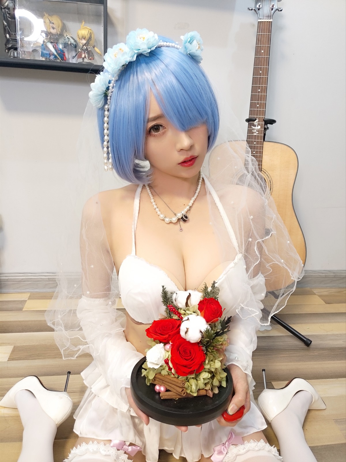 Coser@小巫女露娜 Vol.005 雷姆婚纱 0019 4128764785