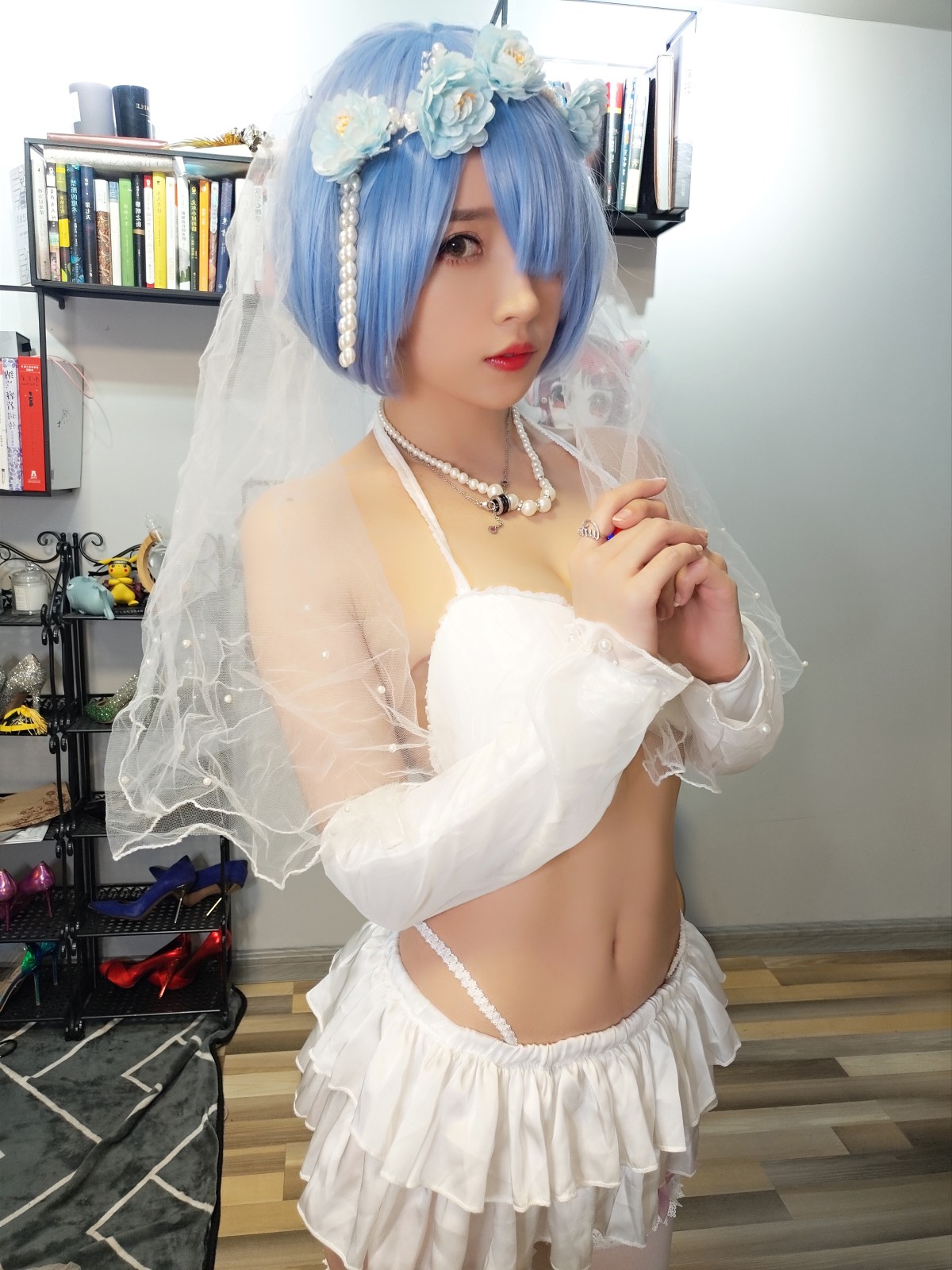 Coser@小巫女露娜 Vol.005 雷姆婚纱 0022 9065018082