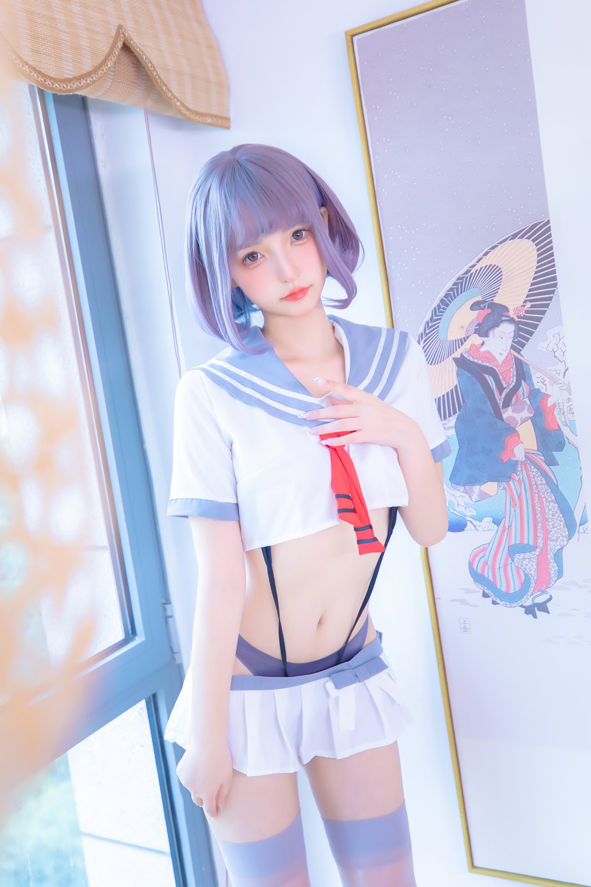 Coser@神楽坂真冬 Vol.080 灰丝吊带JK