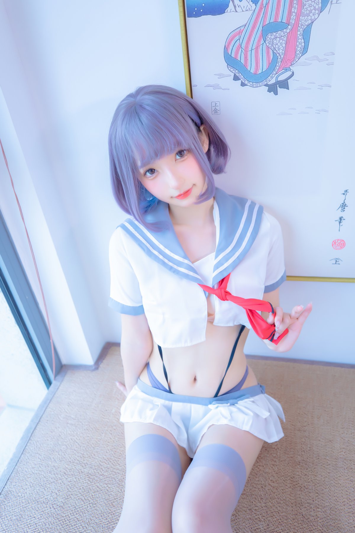 Coser@神楽坂真冬 Vol.080 灰丝吊带JK 0002