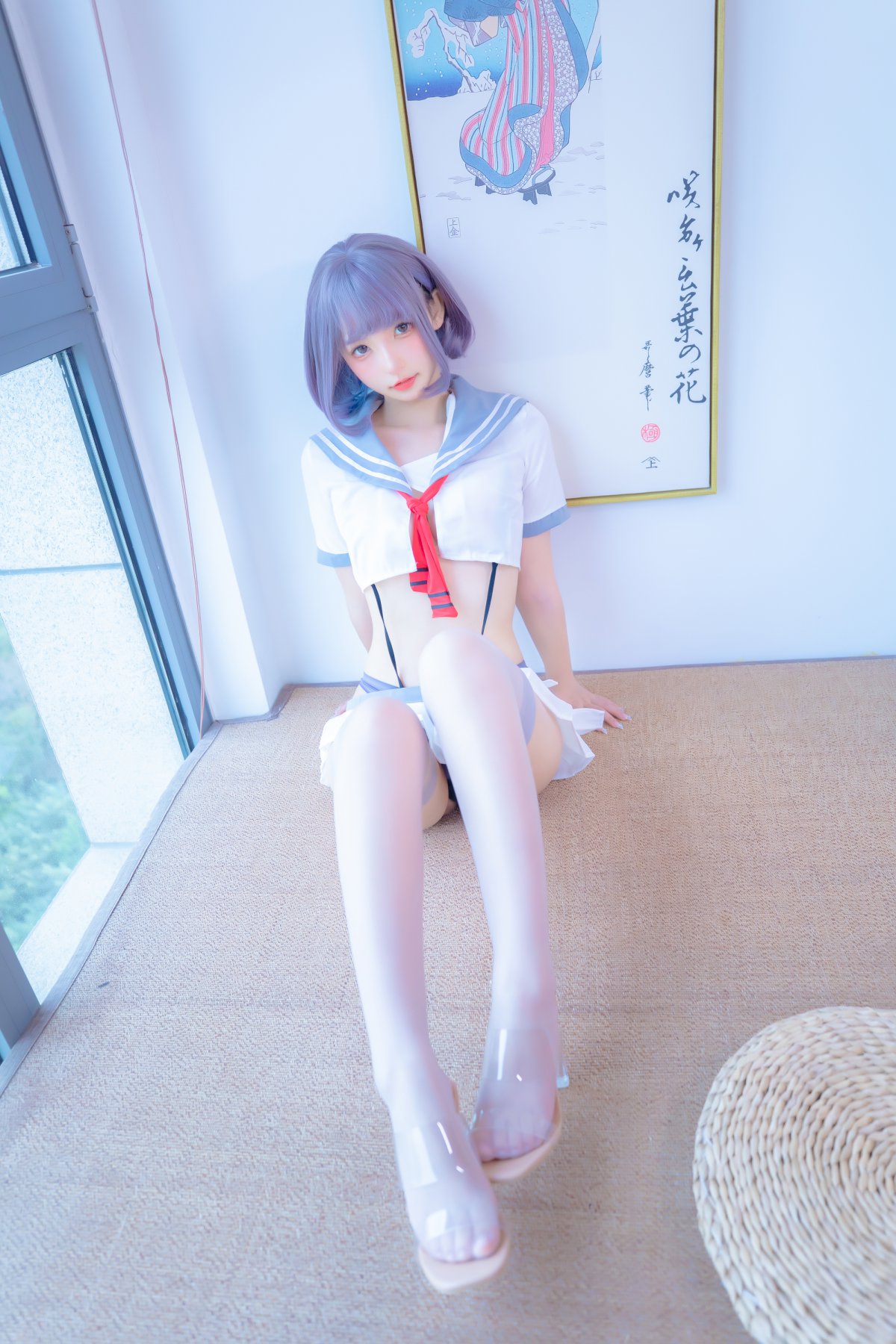 Coser@神楽坂真冬 Vol.080 灰丝吊带JK 0004