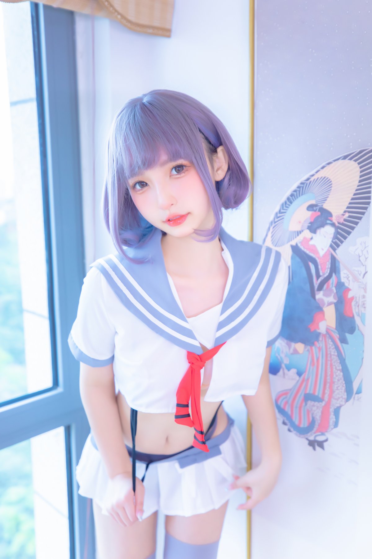 Coser@神楽坂真冬 Vol.080 灰丝吊带JK 0023