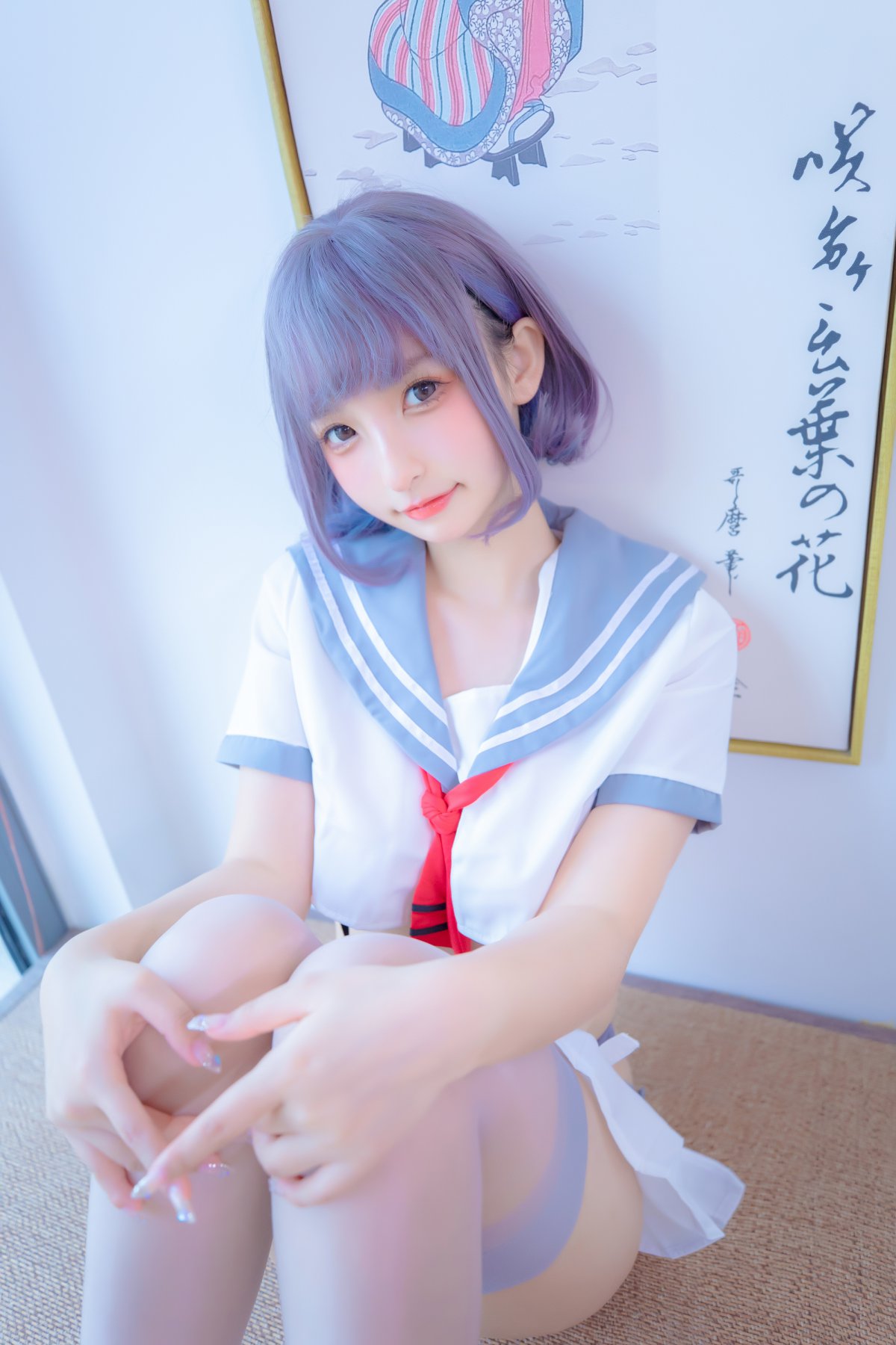 Coser@神楽坂真冬 Vol.080 灰丝吊带JK 0025