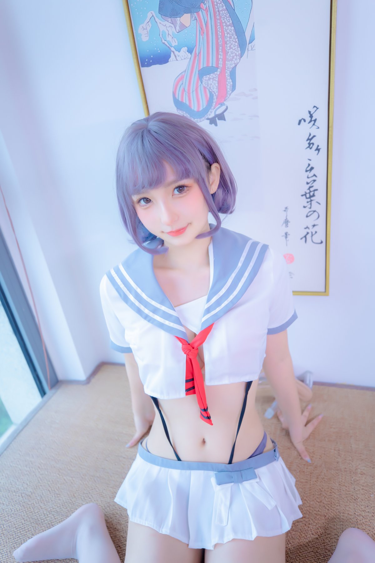 Coser@神楽坂真冬 Vol.080 灰丝吊带JK 0059