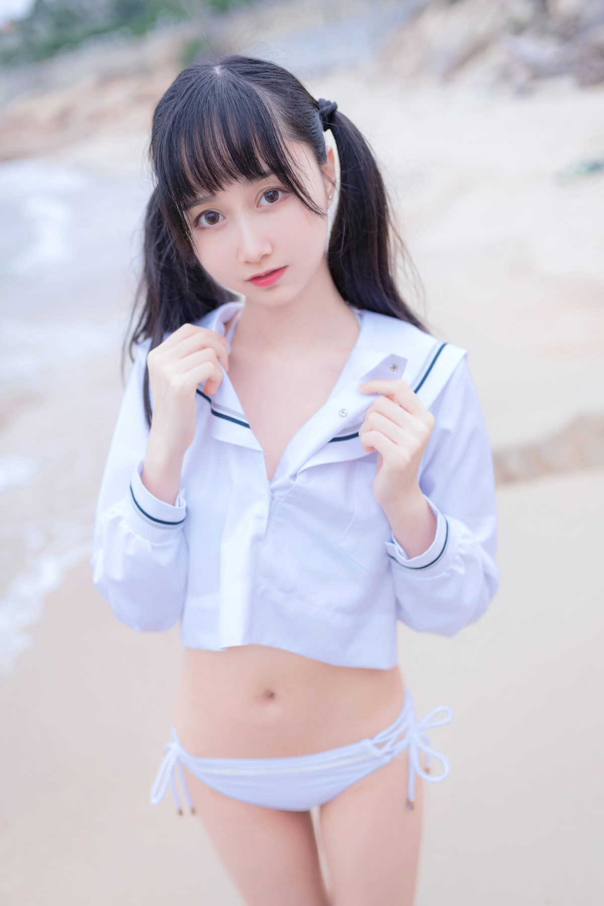 Coser@木绵绵OwO Vol 024 海边白色比基尼电子版 0001 4637203154.jpg