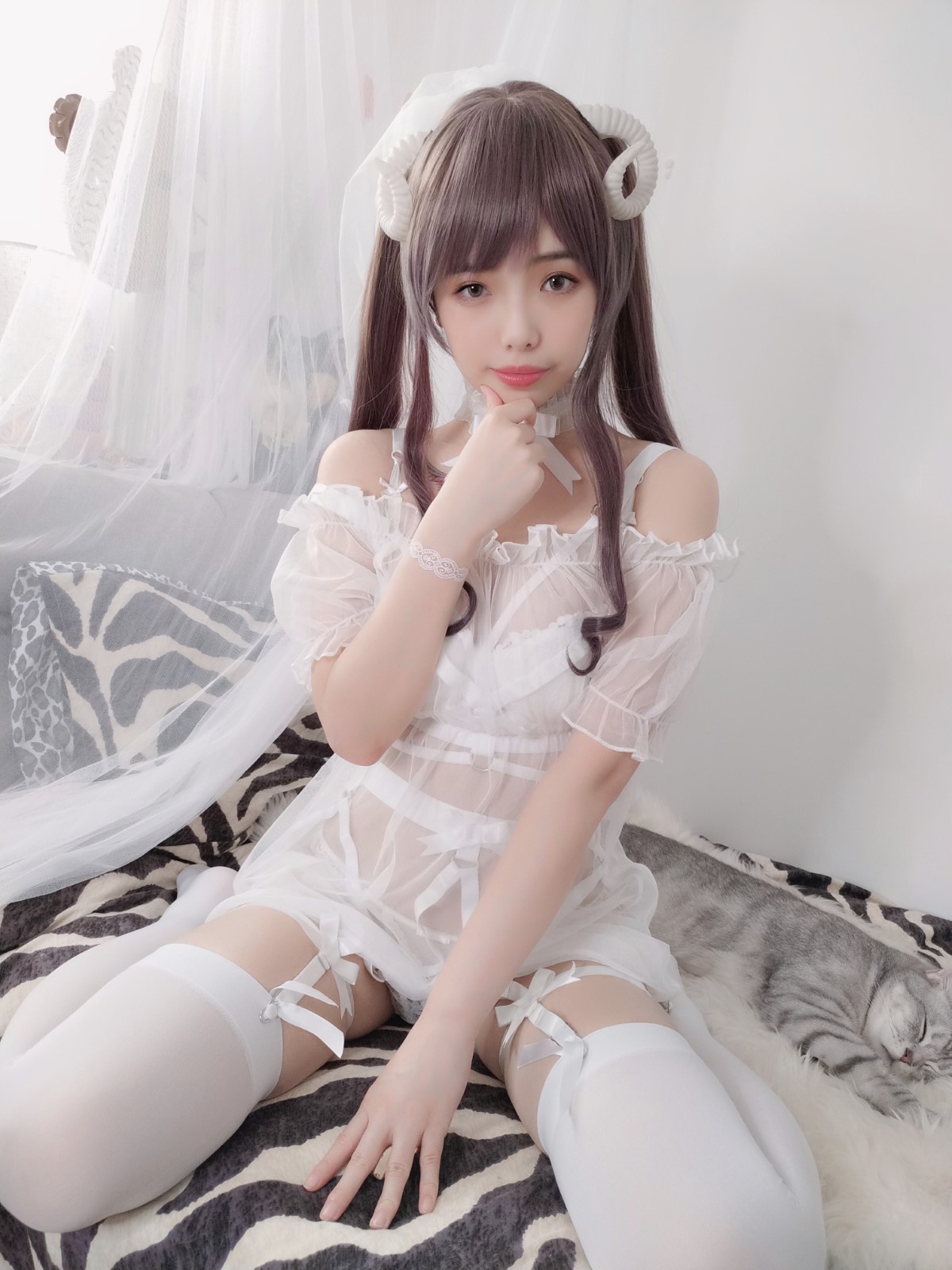 Coser@雯妹不讲道理 Vol 016 绵羊白色绑带 0006 1416600604.jpg