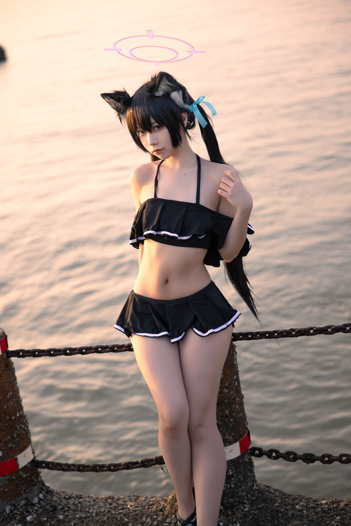 Coser@G44不会受伤 Vol.085 碧蓝档案 黑見芹香 海边泳装