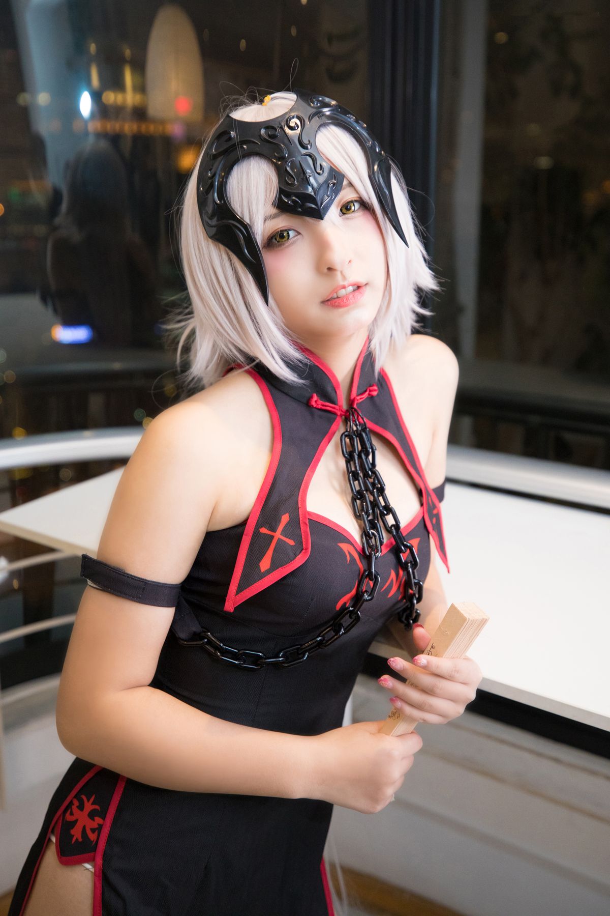 Coser@神楽坂真冬 Vol 037 电子相册 旗袍黑贞 B 0018 6682318677.jpg