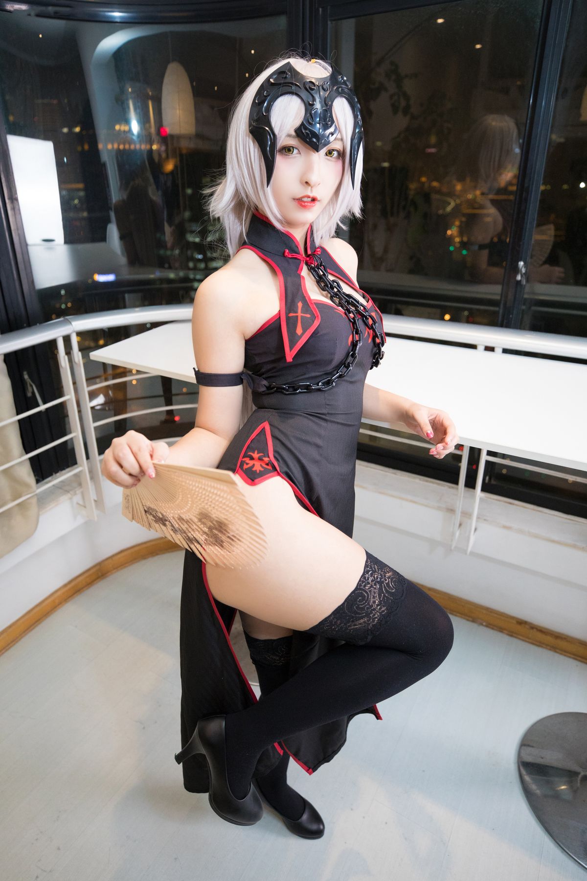 Coser@神楽坂真冬 Vol 037 电子相册 旗袍黑贞 B 0022 7716358205.jpg