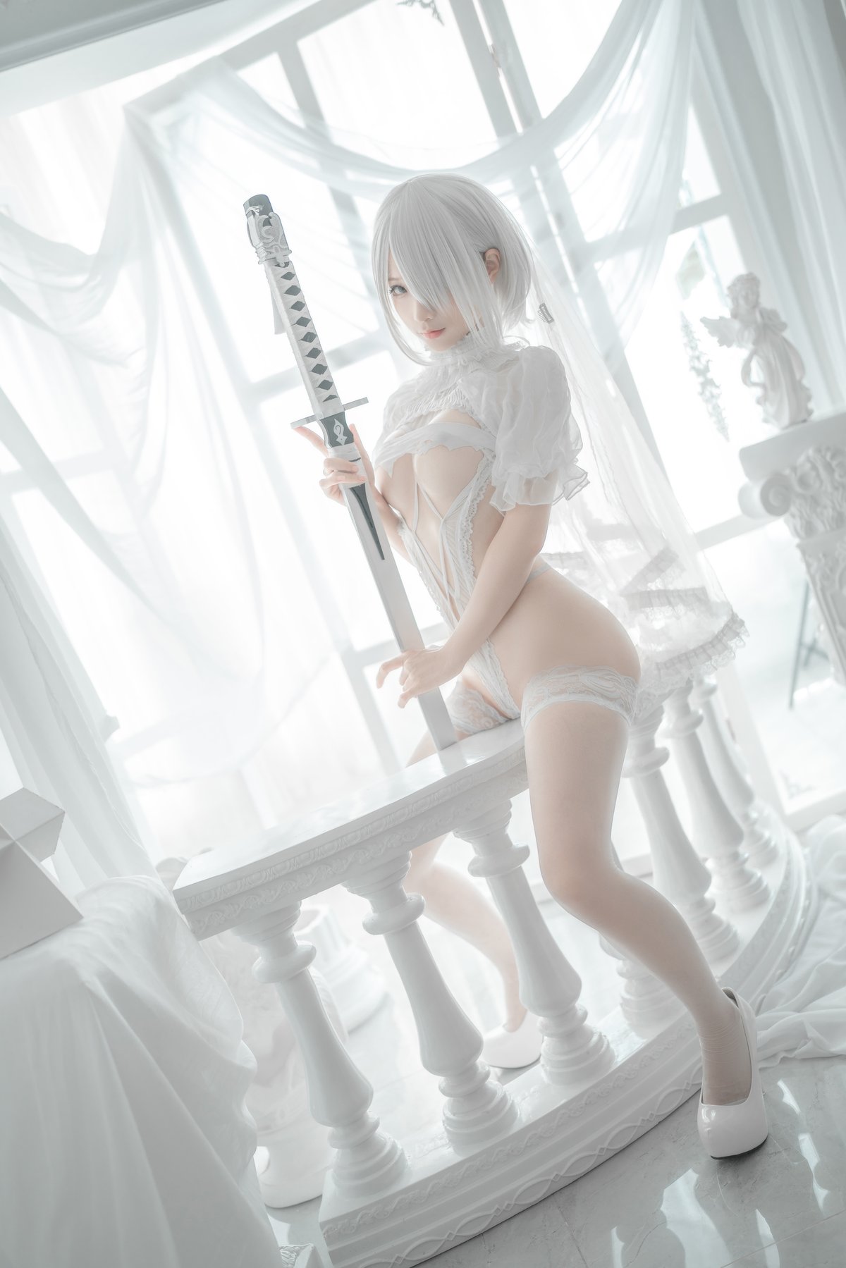 Coser@蠢沫沫 Vol 140 2B 白婚纱 0016 2816186131.jpg