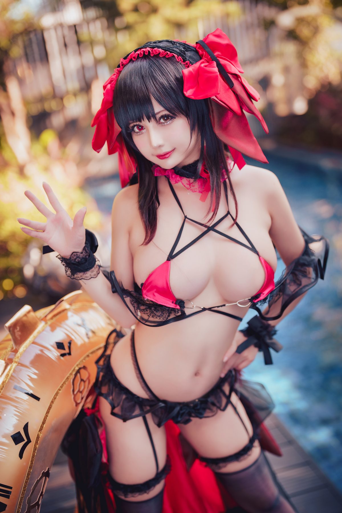 Coser@沖田凜花Rinka Kurumi Tokisaki Swimsuit 0004 7131455030.jpg