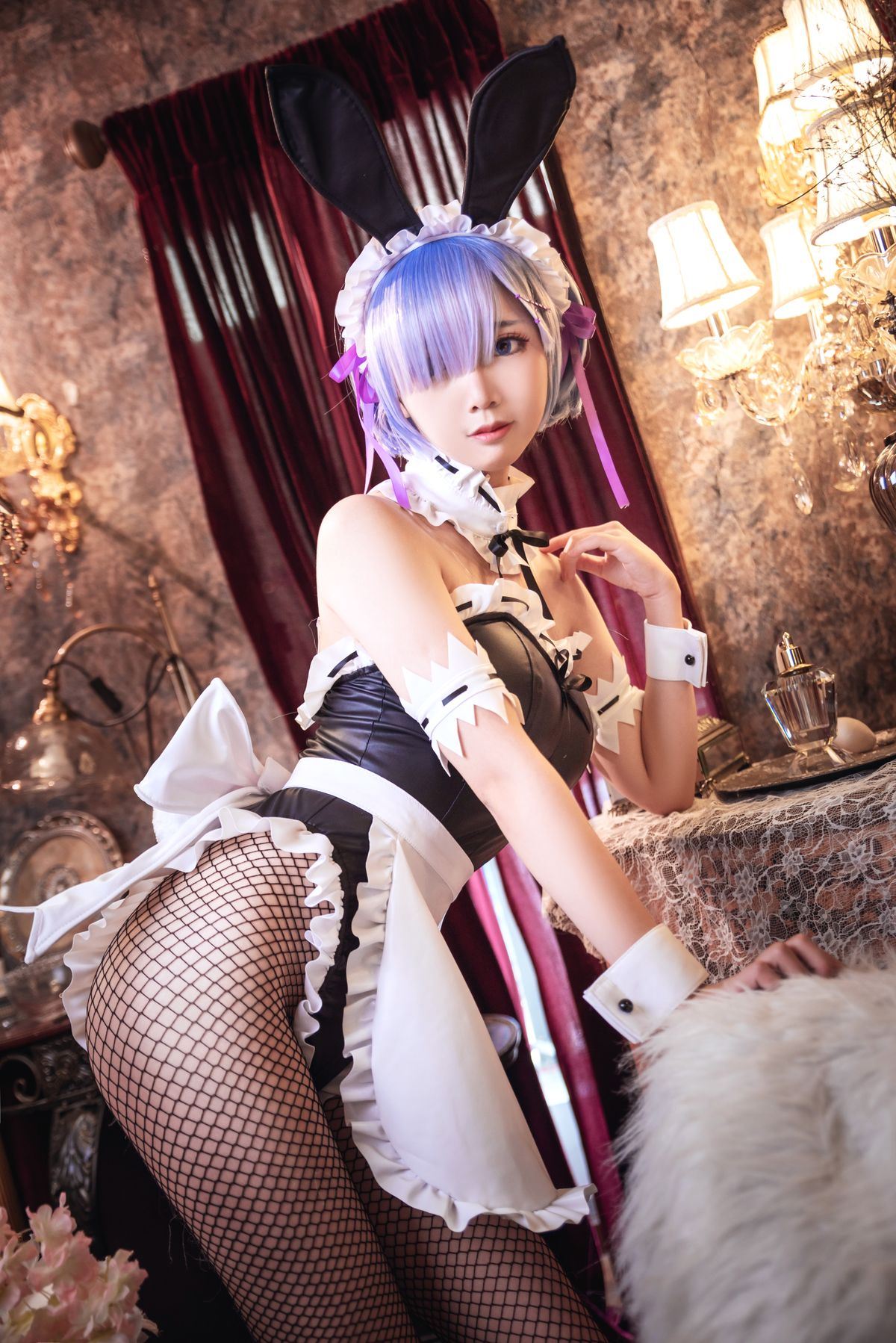 Coser@面饼仙儿 No 058 网袜蕾姆 0026 5669057036.jpg