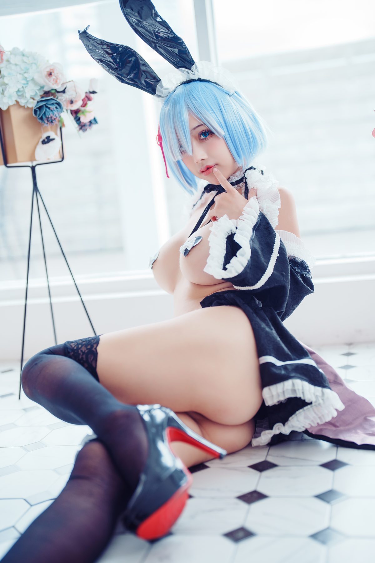 Coser@沖田凜花Rinka Rem Bunny Maid 0024 2835570846.jpg