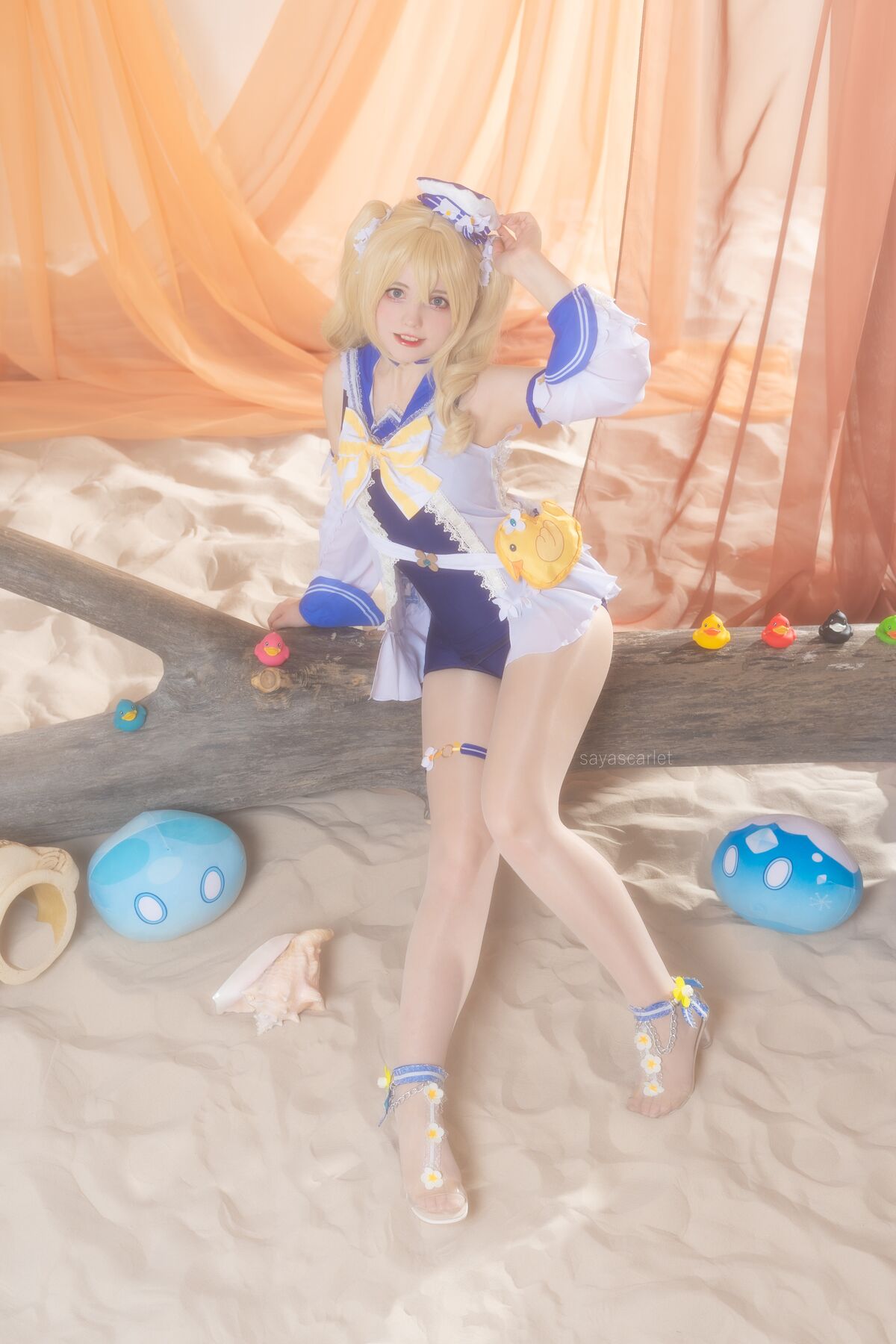 Coser@Saya Scarlet Barbara Swimsuit Genshin Impact 0008 1380363513.jpg