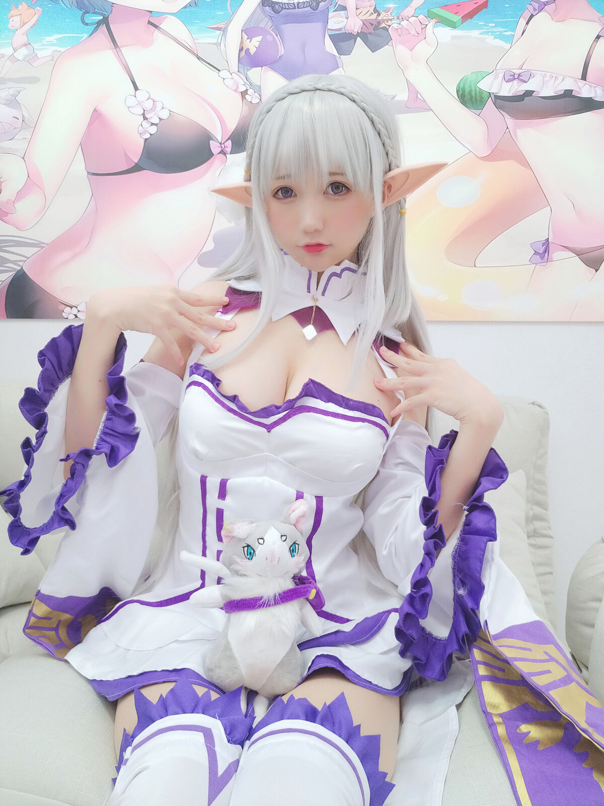 Coser@Nagisa魔物喵 NAGISA魔物喵自撮り05 エミリア 動画入り 0011 6607775062.jpg