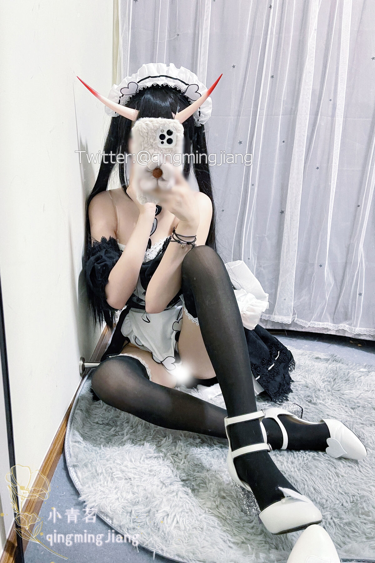 Coser@小青茗 黑丝女仆 0037 4670322342.jpg