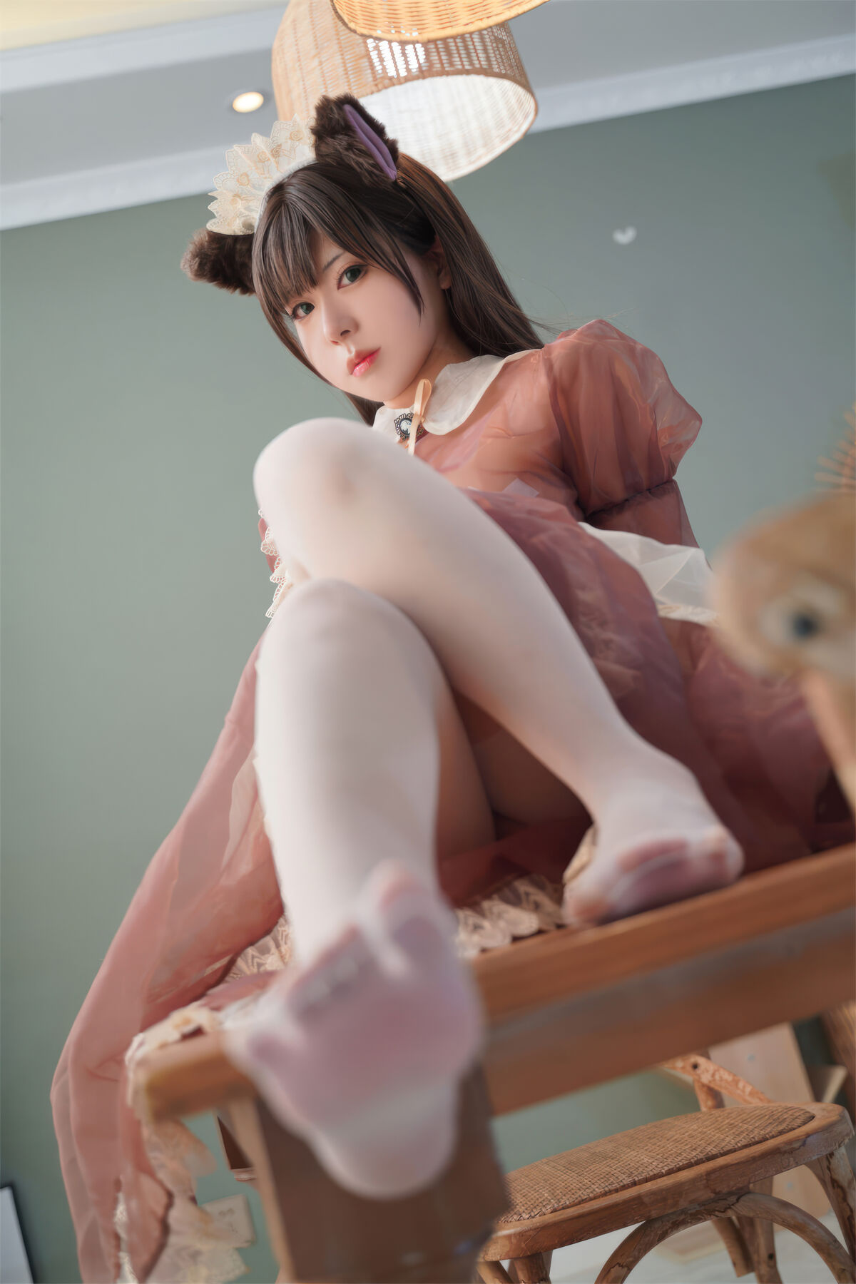 Coser@虎森森 棕色透明女仆 0018 0599820290.jpg