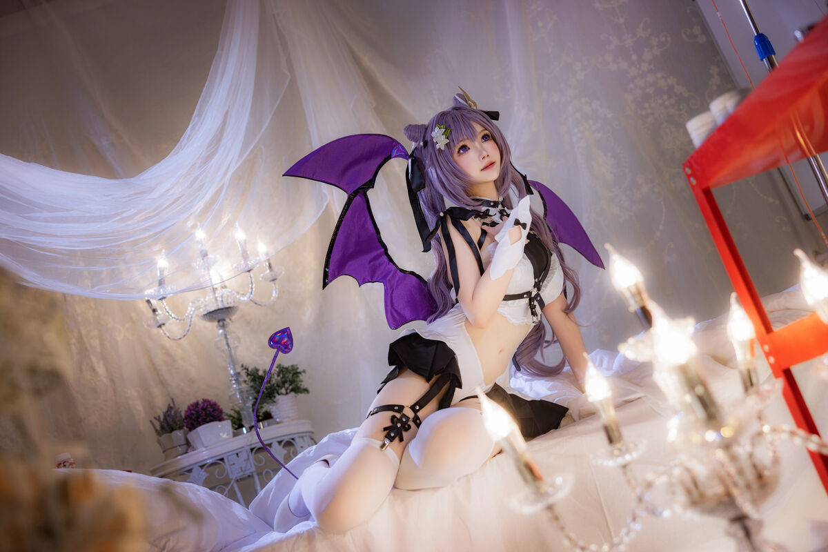 Coser@雪晴Astra 刻晴恶魔拘束睡衣 0020 0073634882.jpg