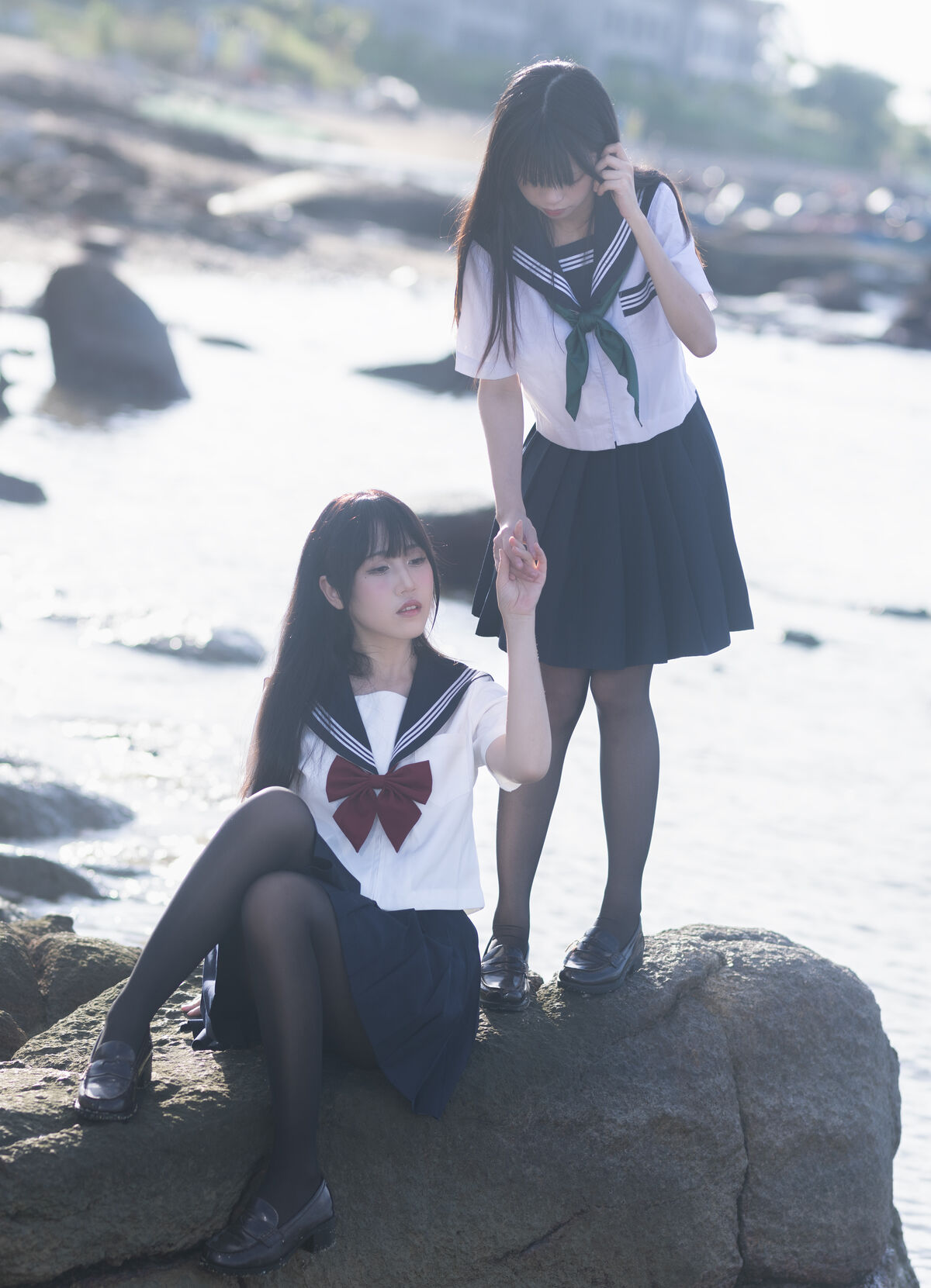 Coser@不呆猫 And 三無人型 水手服百合黑丝 0002 3272239247.jpg