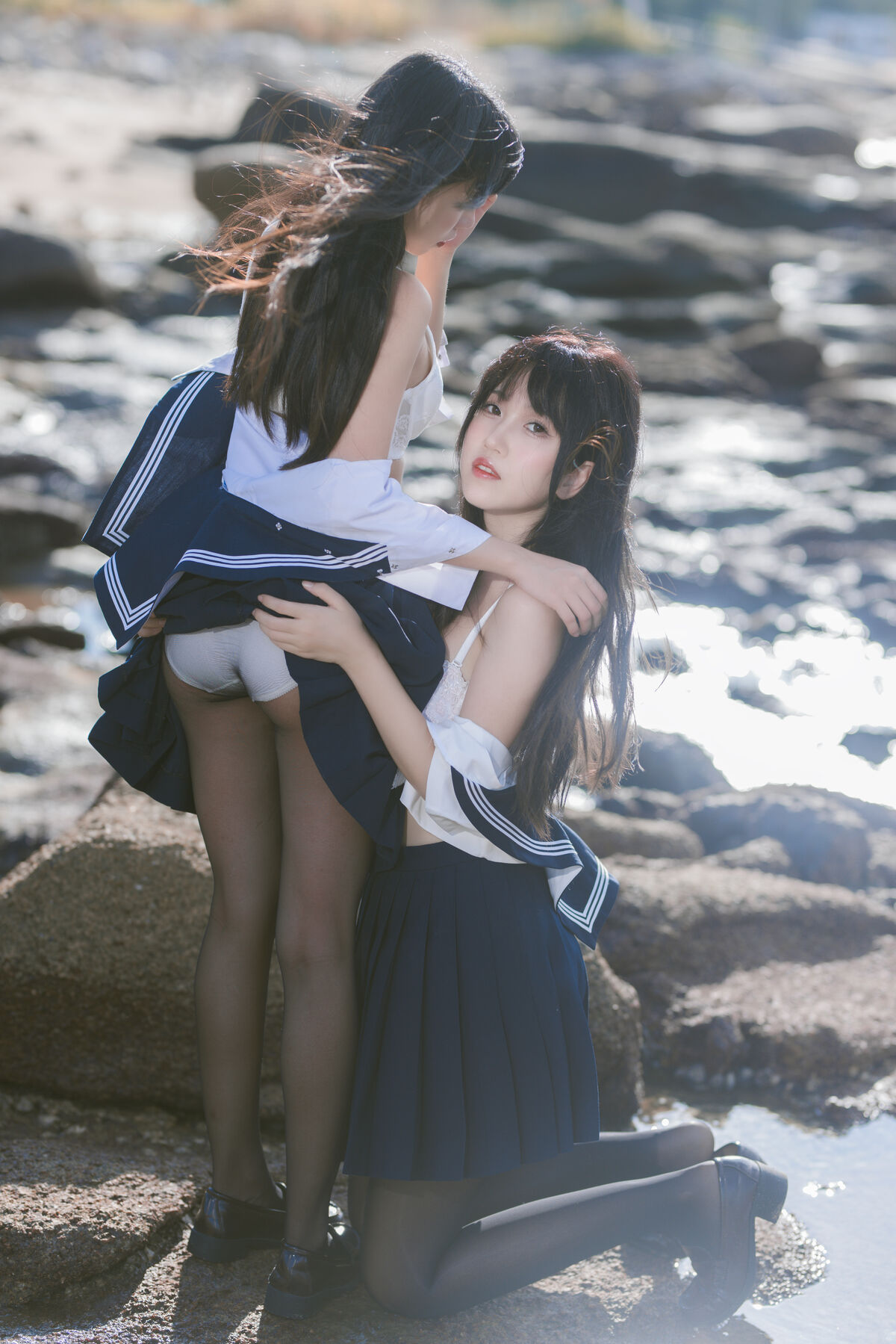 Coser@不呆猫 And 三無人型 水手服百合黑丝 0022 9552341549.jpg