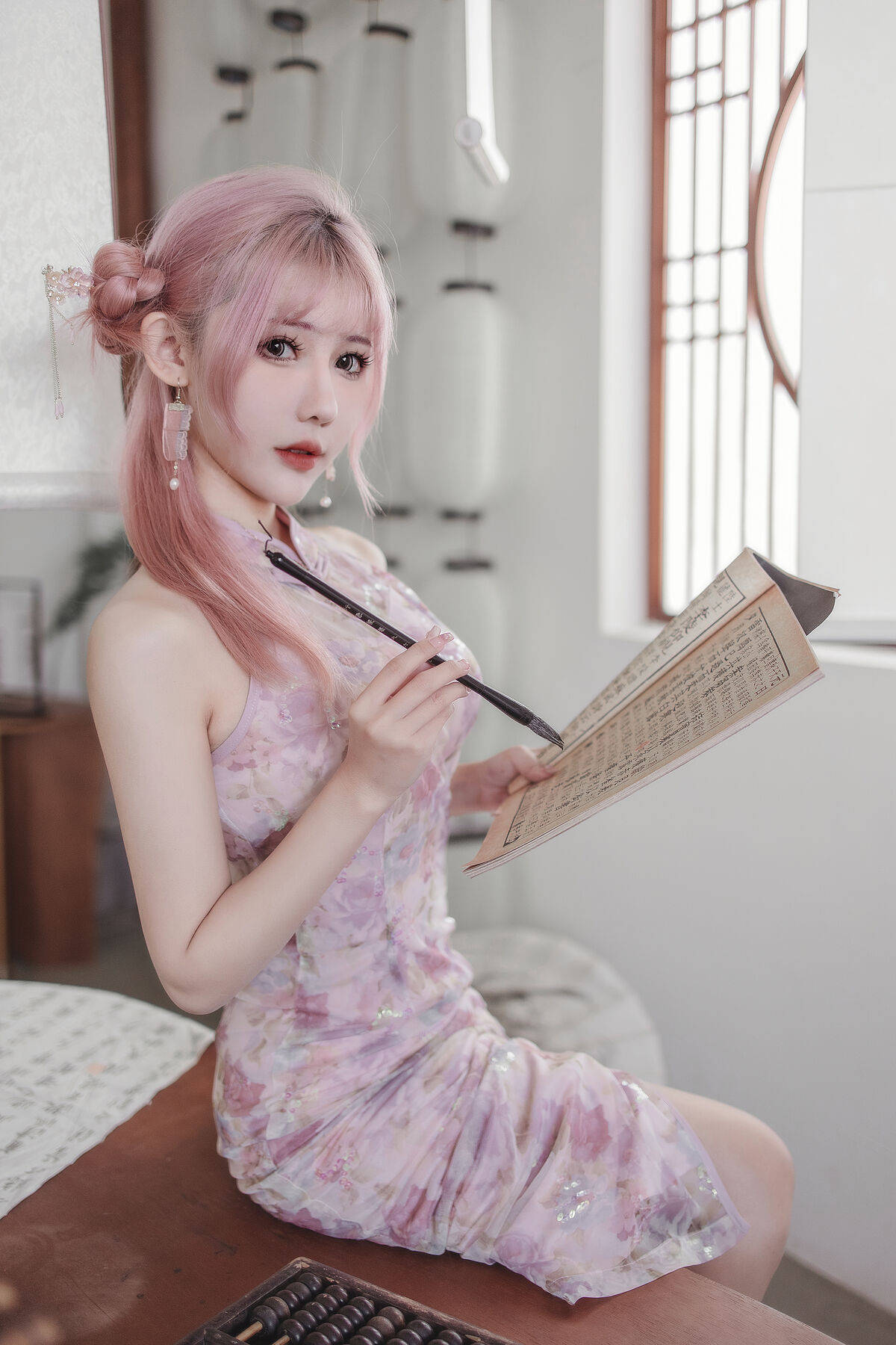 Coser@仙女月 粉色旗袍 0015 4283862300.jpg