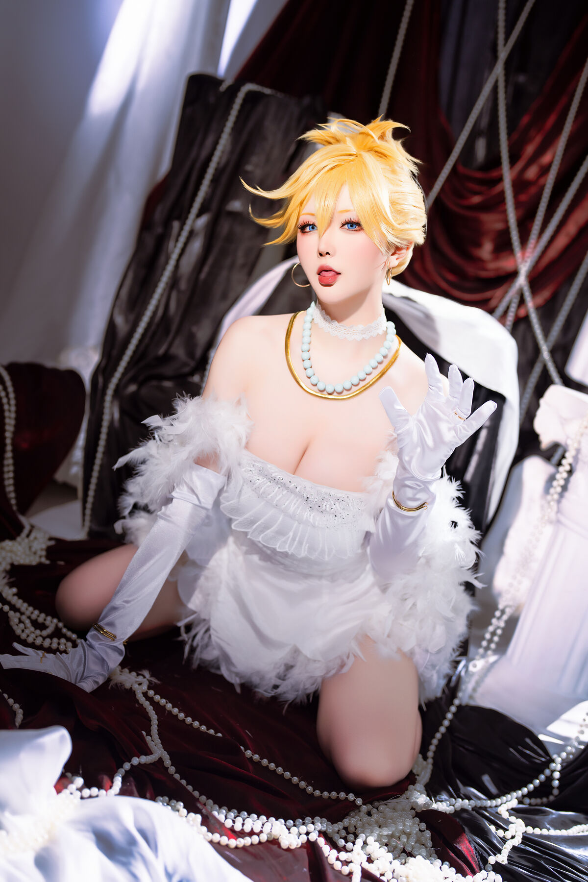 Coser@星之迟迟Hoshilily 吊带袜天使 潘迪礼服 0031 9782178540.jpg