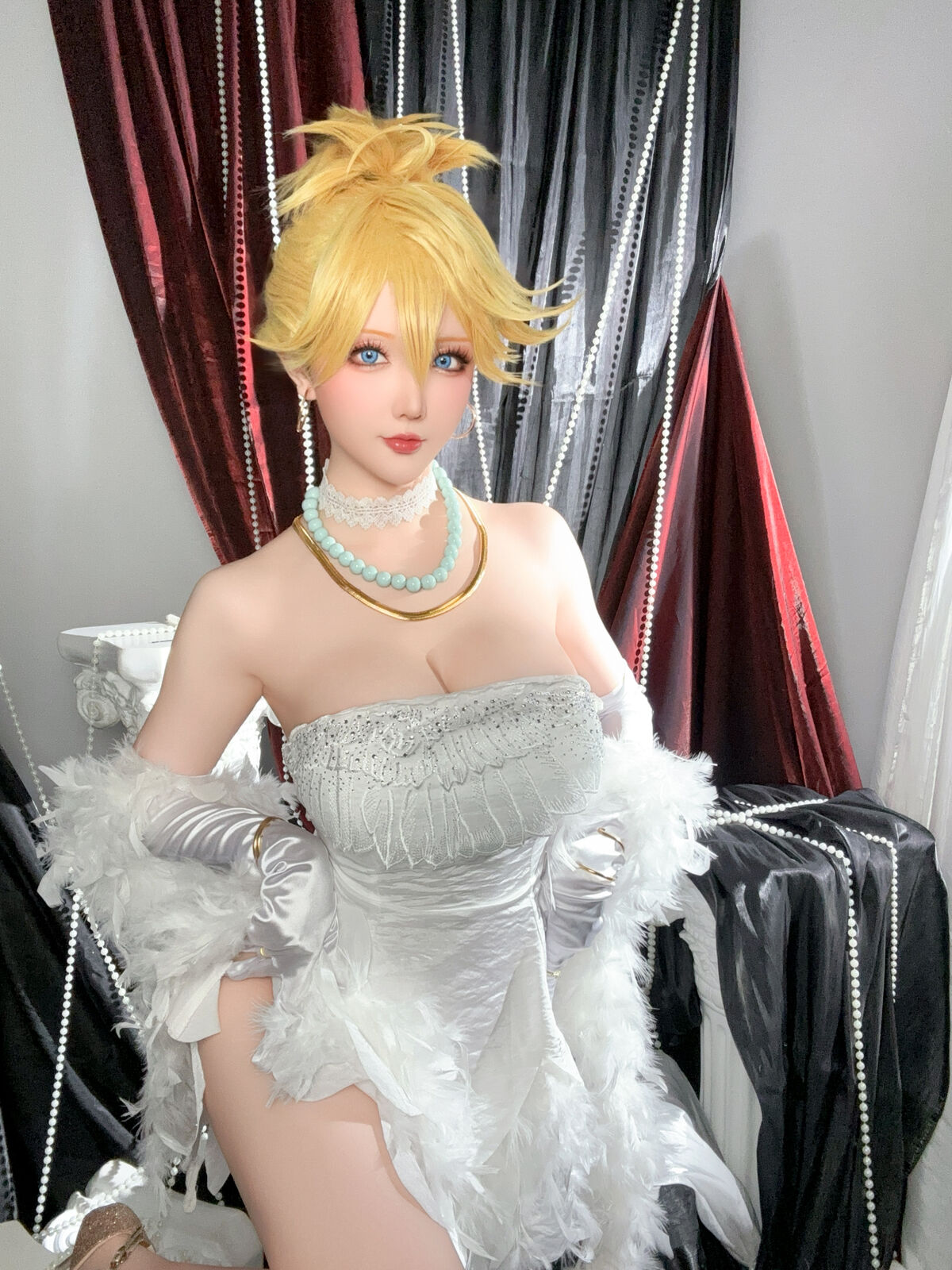 Coser@星之迟迟Hoshilily 吊带袜天使 潘迪礼服 0036 0094509198.jpg