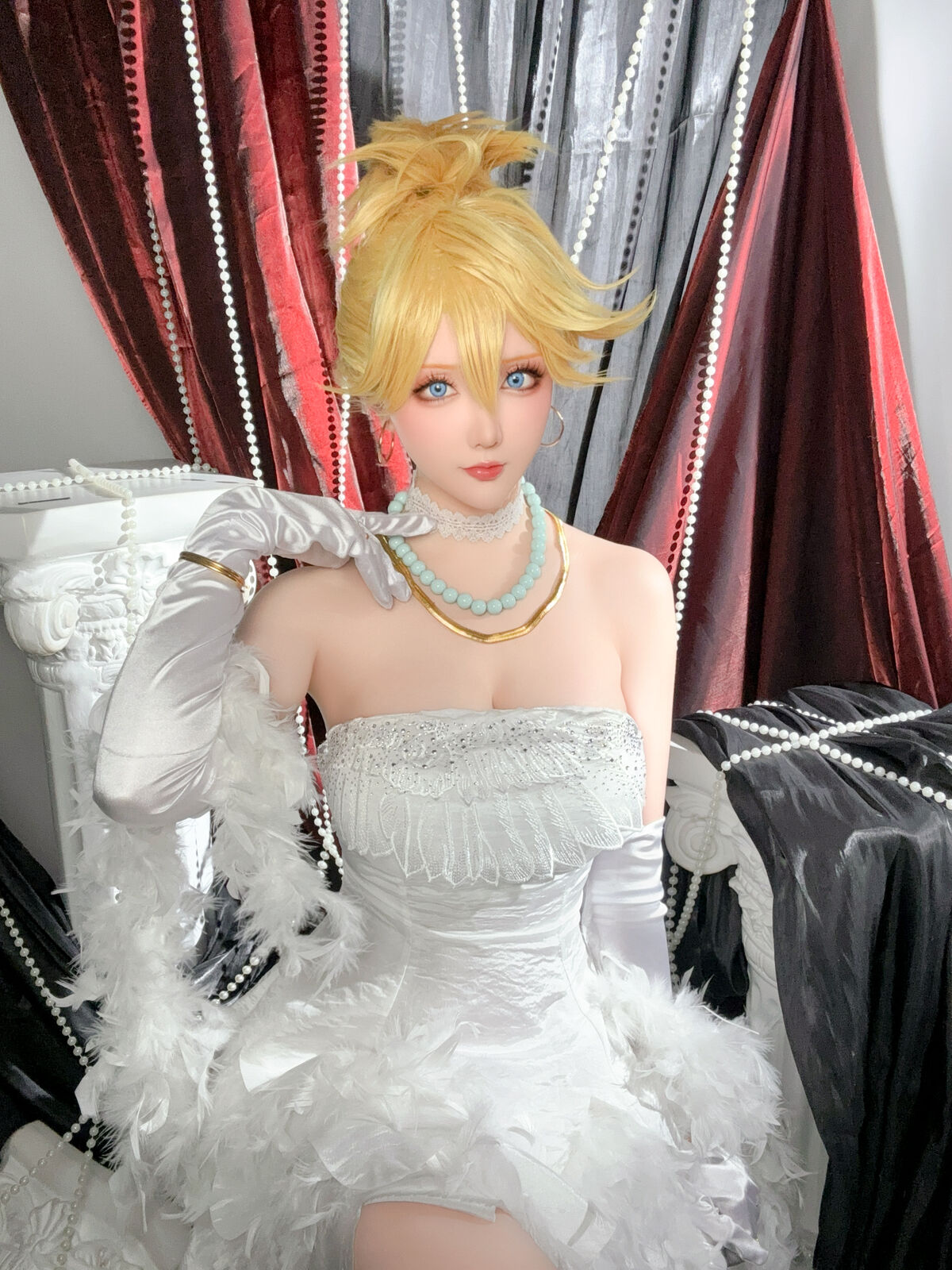 Coser@星之迟迟Hoshilily 吊带袜天使 潘迪礼服 0039 9524102497.jpg