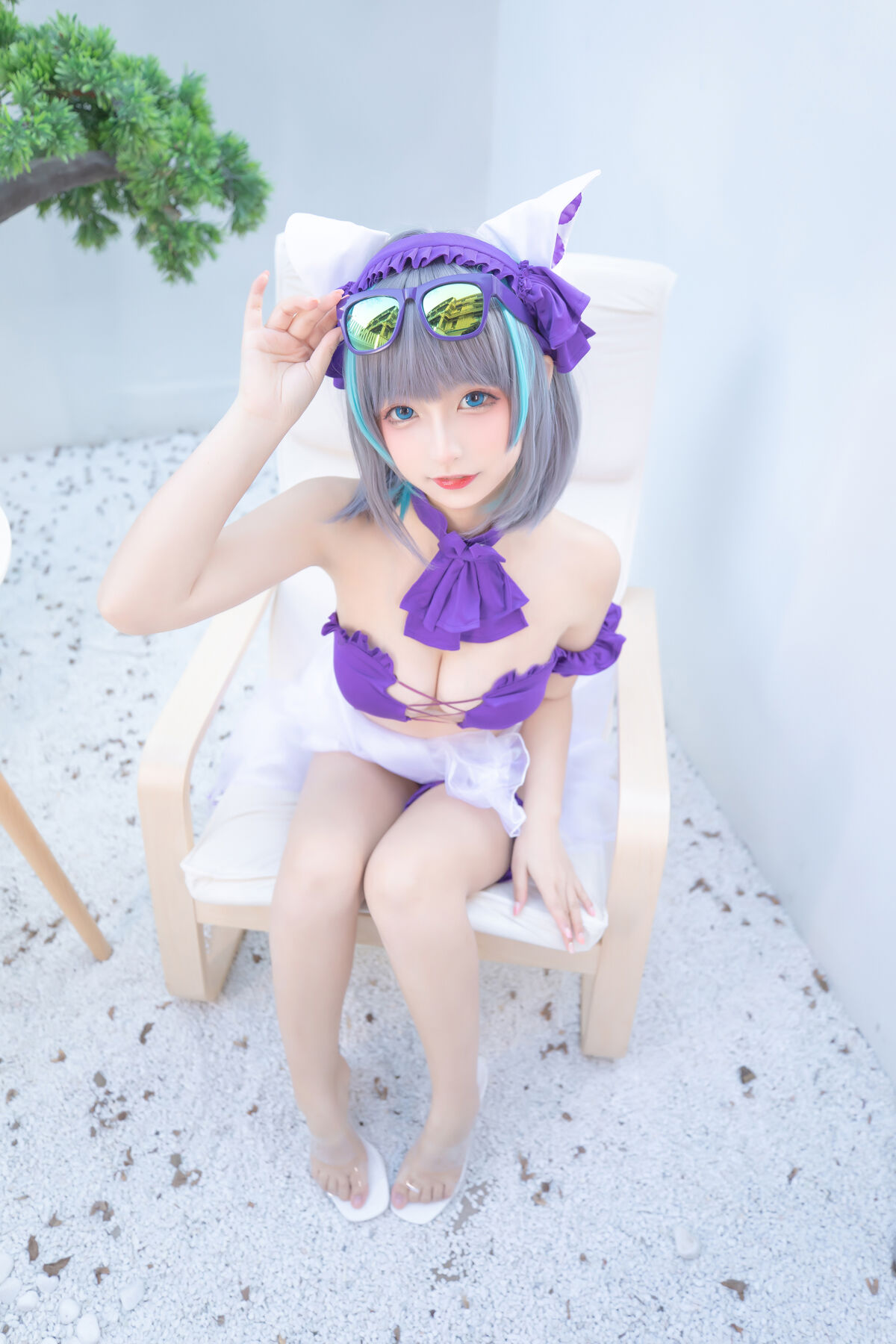 Coser@神楽坂真冬 Vol 085 绝对企画 柴郡cos 纯色庭院 Part1 0004 8195593823.jpg