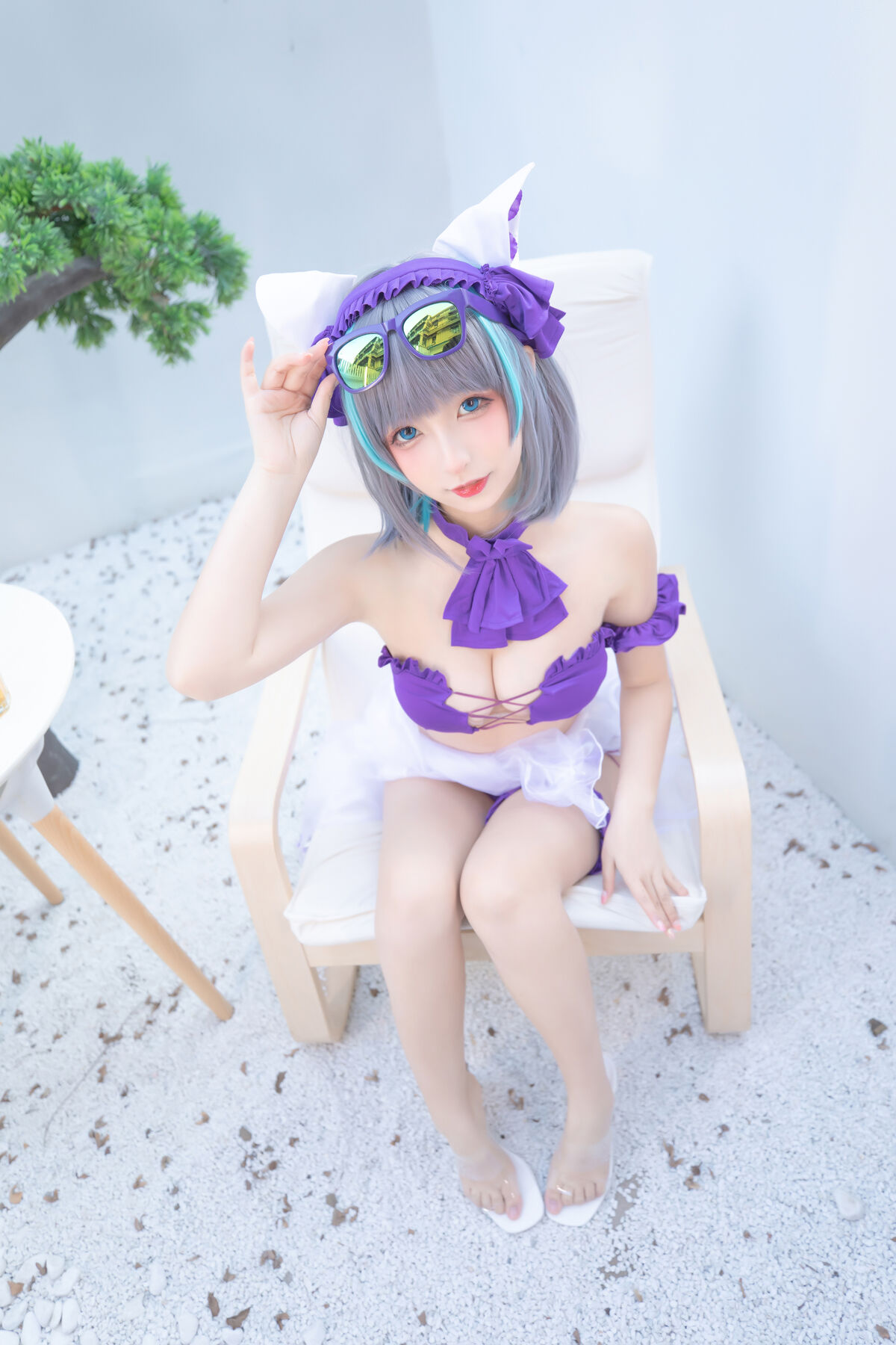 Coser@神楽坂真冬 Vol 085 绝对企画 柴郡cos 纯色庭院 Part1 0005 3462173150.jpg