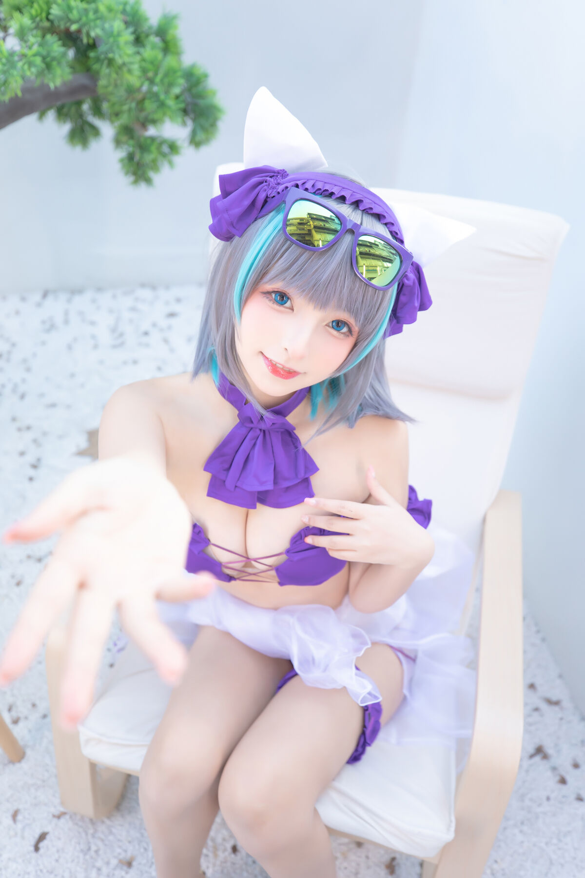 Coser@神楽坂真冬 Vol 085 绝对企画 柴郡cos 纯色庭院 Part1 0007 4076468044.jpg