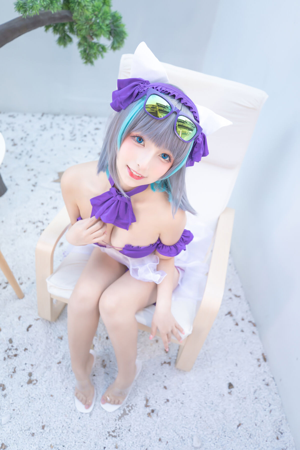 Coser@神楽坂真冬 Vol 085 绝对企画 柴郡cos 纯色庭院 Part1 0010 0764500207.jpg