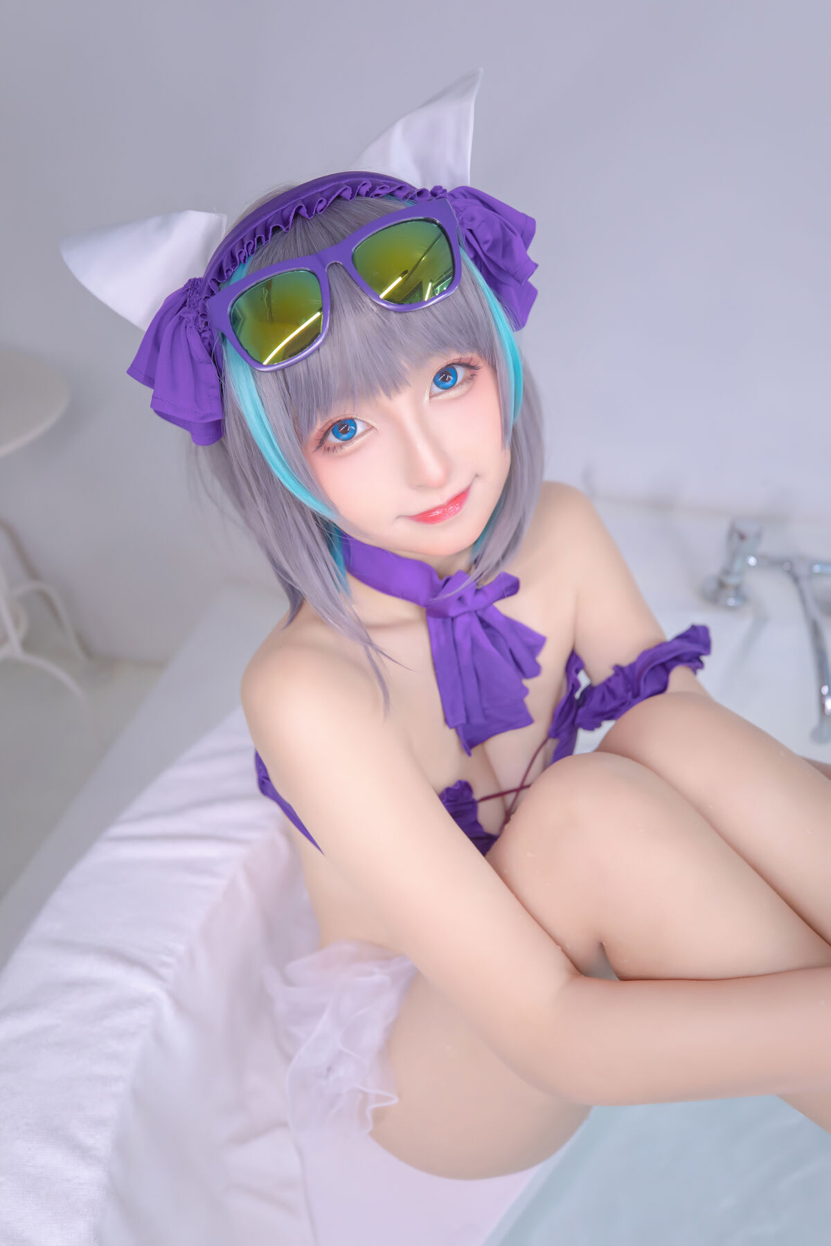 Coser@神楽坂真冬 Vol 085 绝对企画 柴郡cos 纯色庭院 Part2 0010 5314464305.jpg