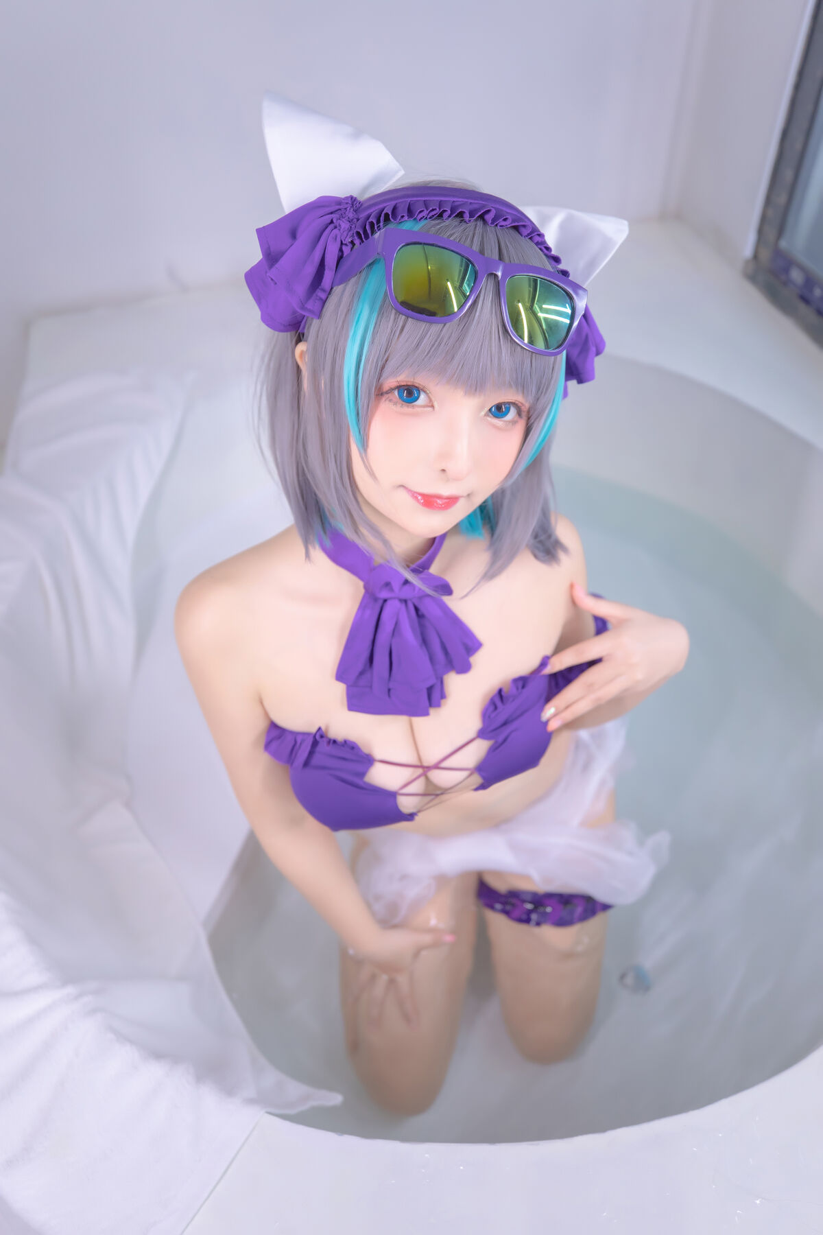 Coser@神楽坂真冬 Vol 085 绝对企画 柴郡cos 纯色庭院 Part2 0011 4389152390.jpg