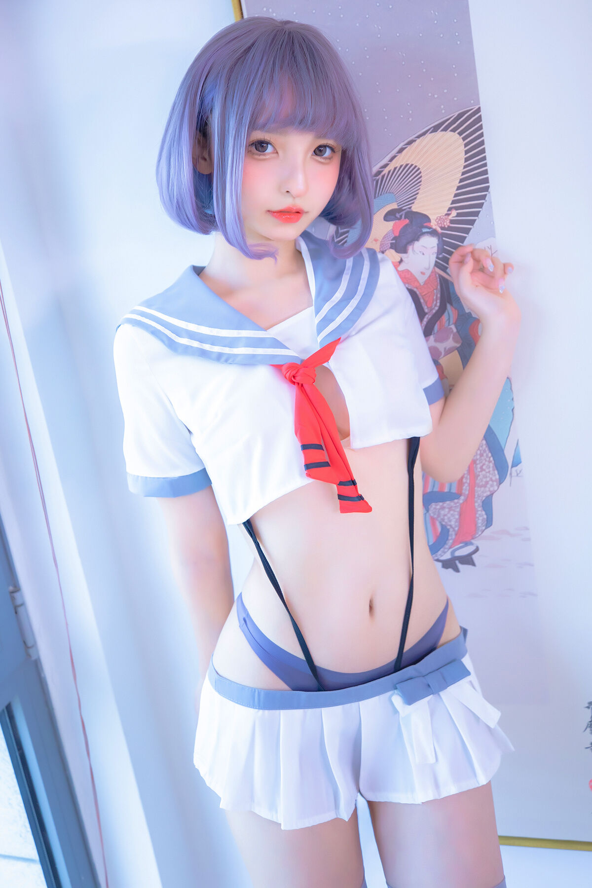 Coser@神楽坂真冬 Vol.100 灰丝吊带JK