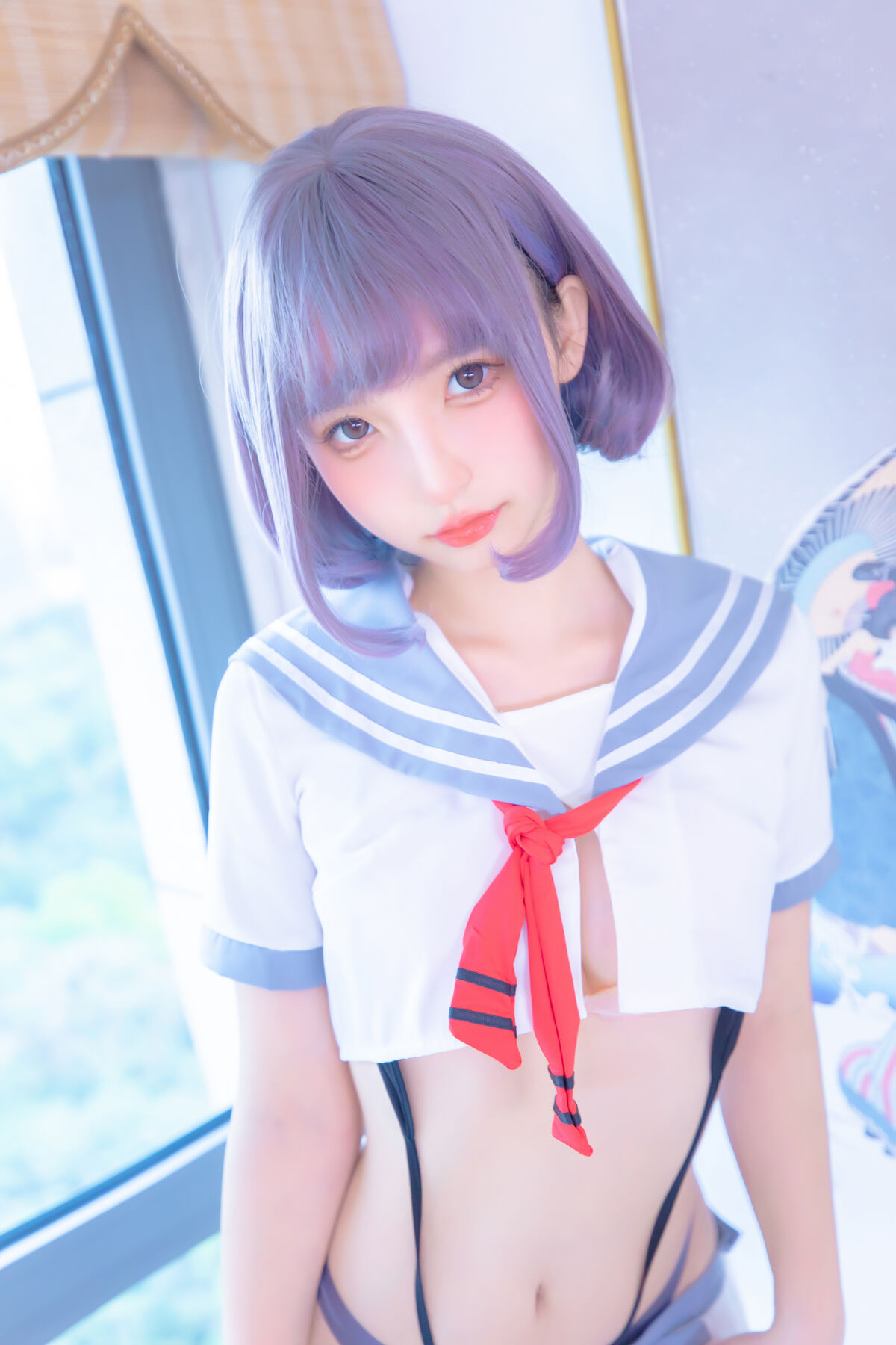 Coser@神楽坂真冬 Vol 100 灰丝吊带JK 0001 6693466092.jpg