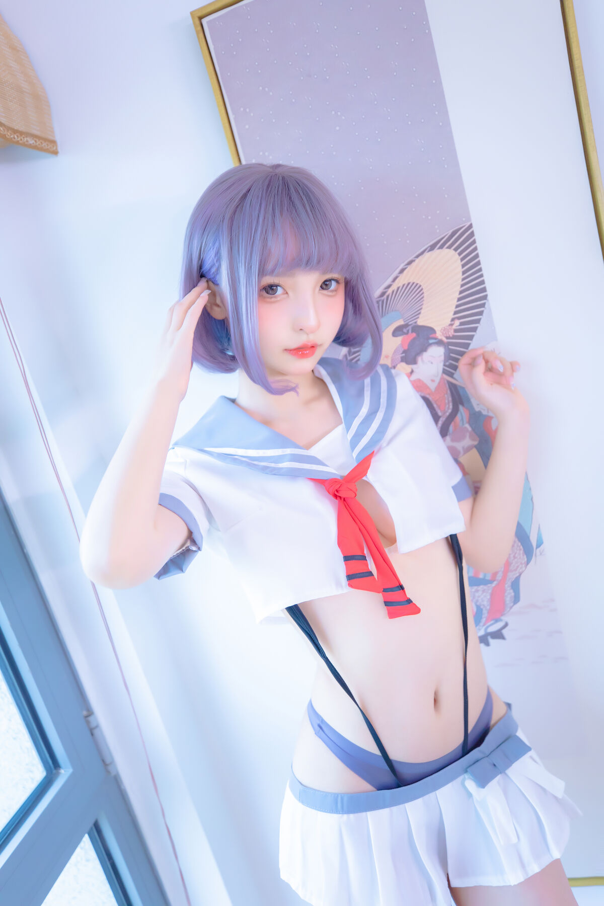 Coser@神楽坂真冬 Vol 100 灰丝吊带JK 0006 5565191032.jpg