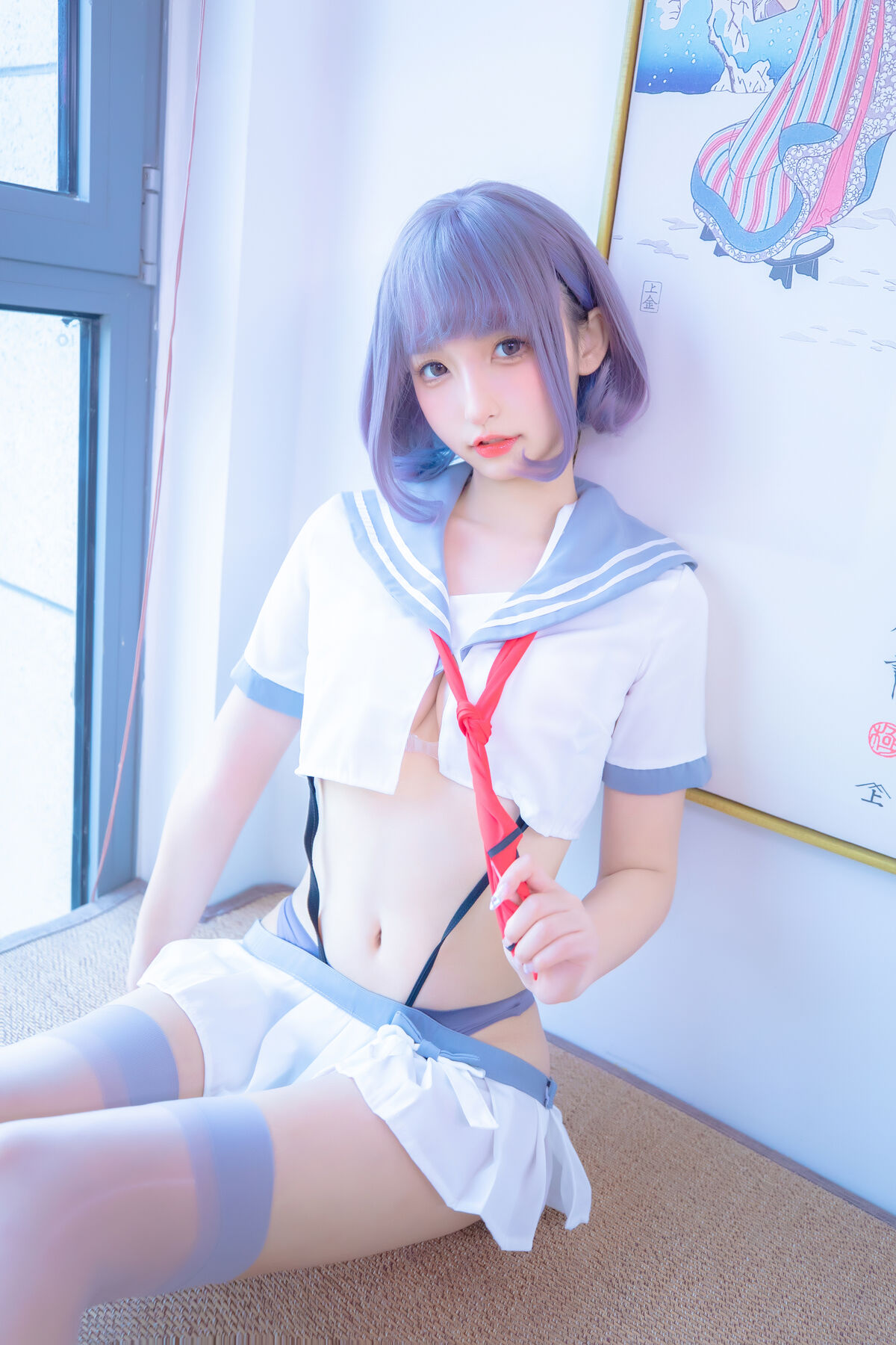 Coser@神楽坂真冬 Vol 100 灰丝吊带JK 0009 2692173191.jpg