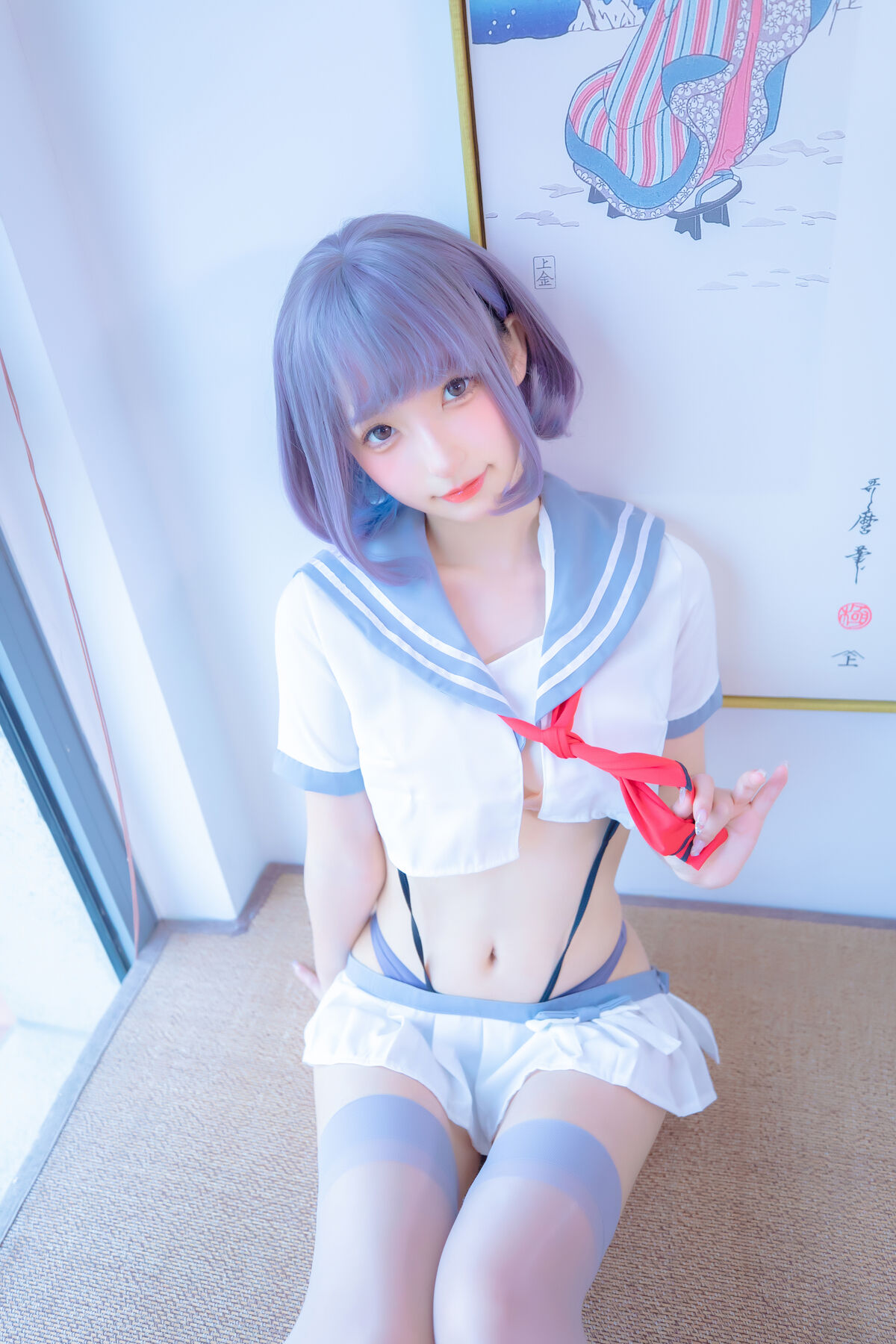 Coser@神楽坂真冬 Vol 100 灰丝吊带JK 0010 2949339422.jpg