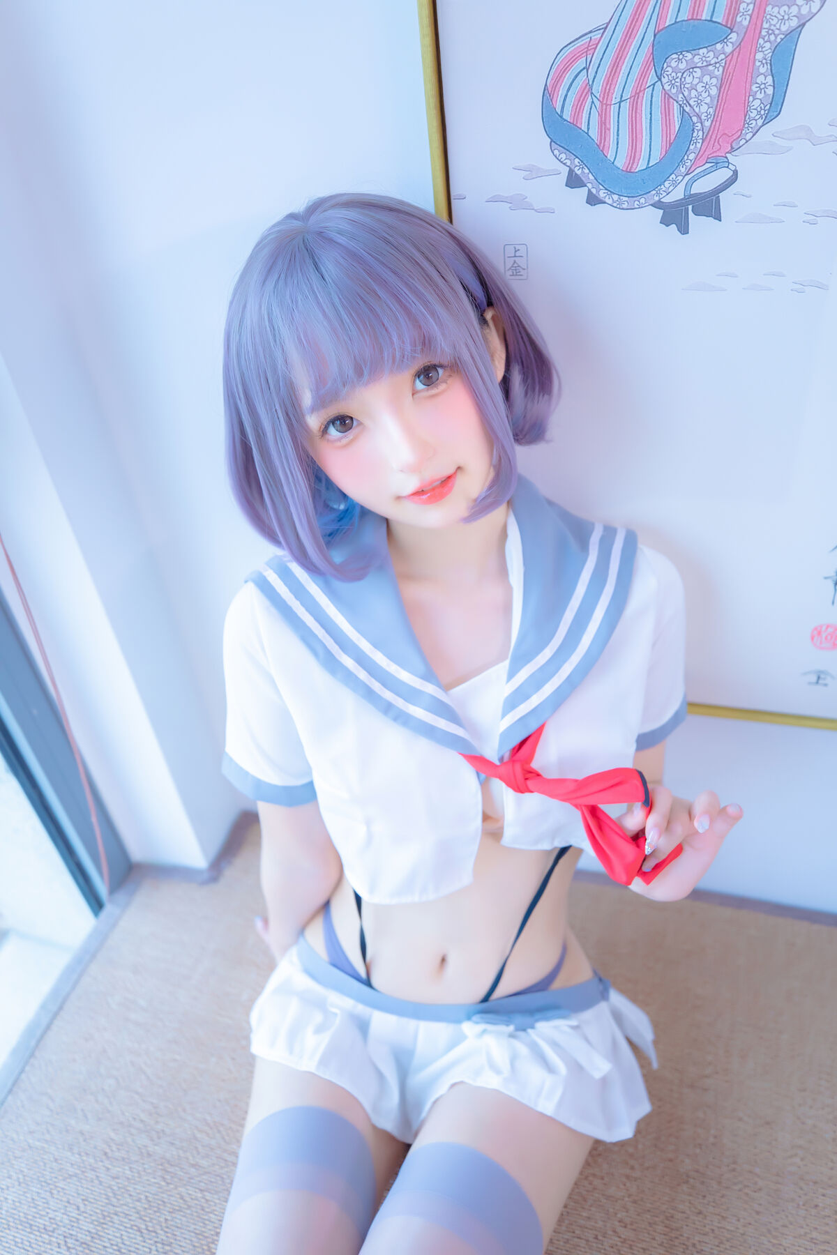 Coser@神楽坂真冬 Vol 100 灰丝吊带JK 0011 8657477526.jpg