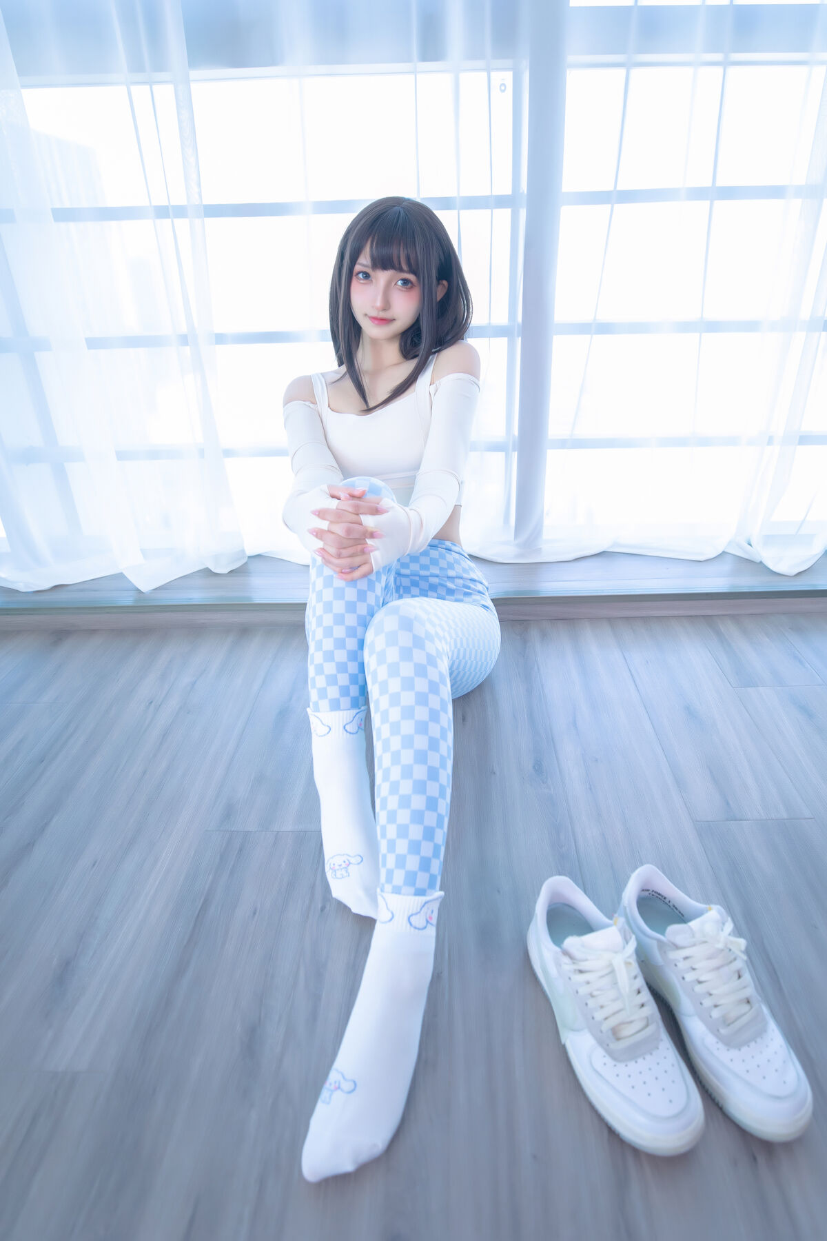 Coser@神楽坂真冬 Vol 103 蓝白格 0030 4676928077.jpg