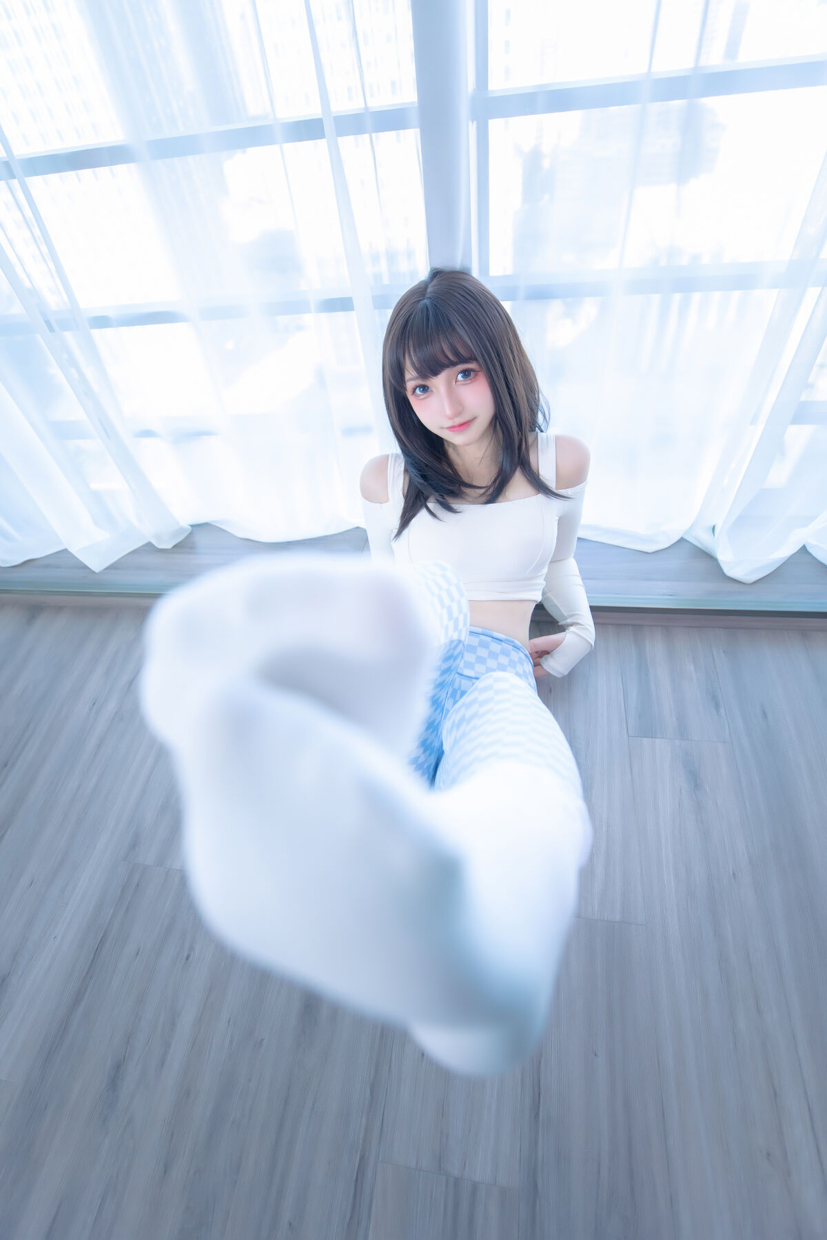 Coser@神楽坂真冬 Vol 103 蓝白格 0034 0929501175.jpg